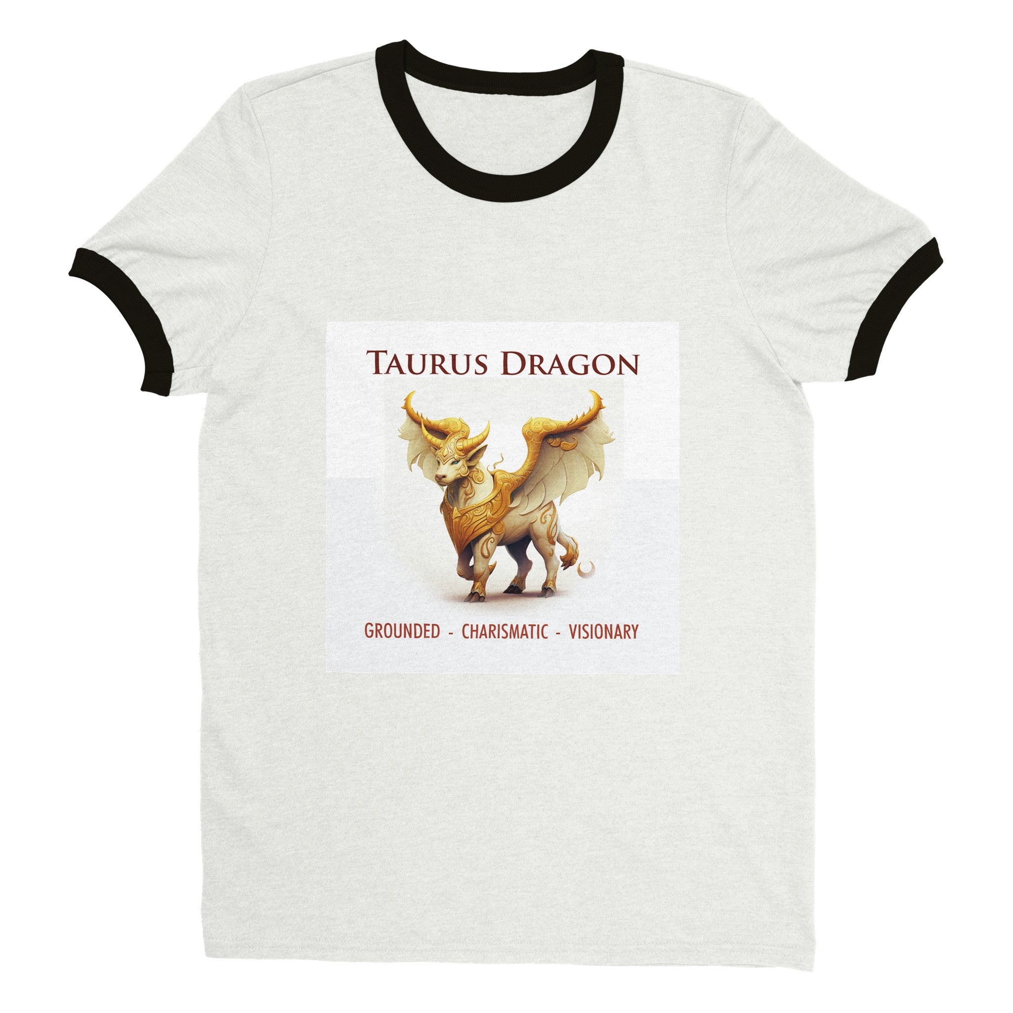 Taurus Dragon (2) Unisex Ringer T-shirt