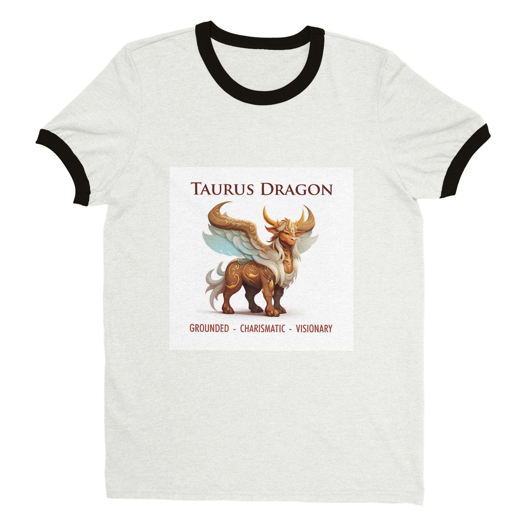 Taurus Dragon Unisex Ringer T-shirt