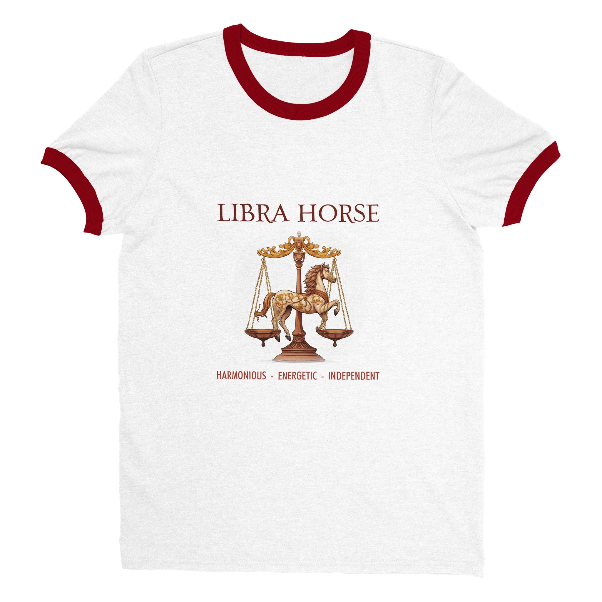 Libra Horse (2) Unisex Ringer T-shirt
