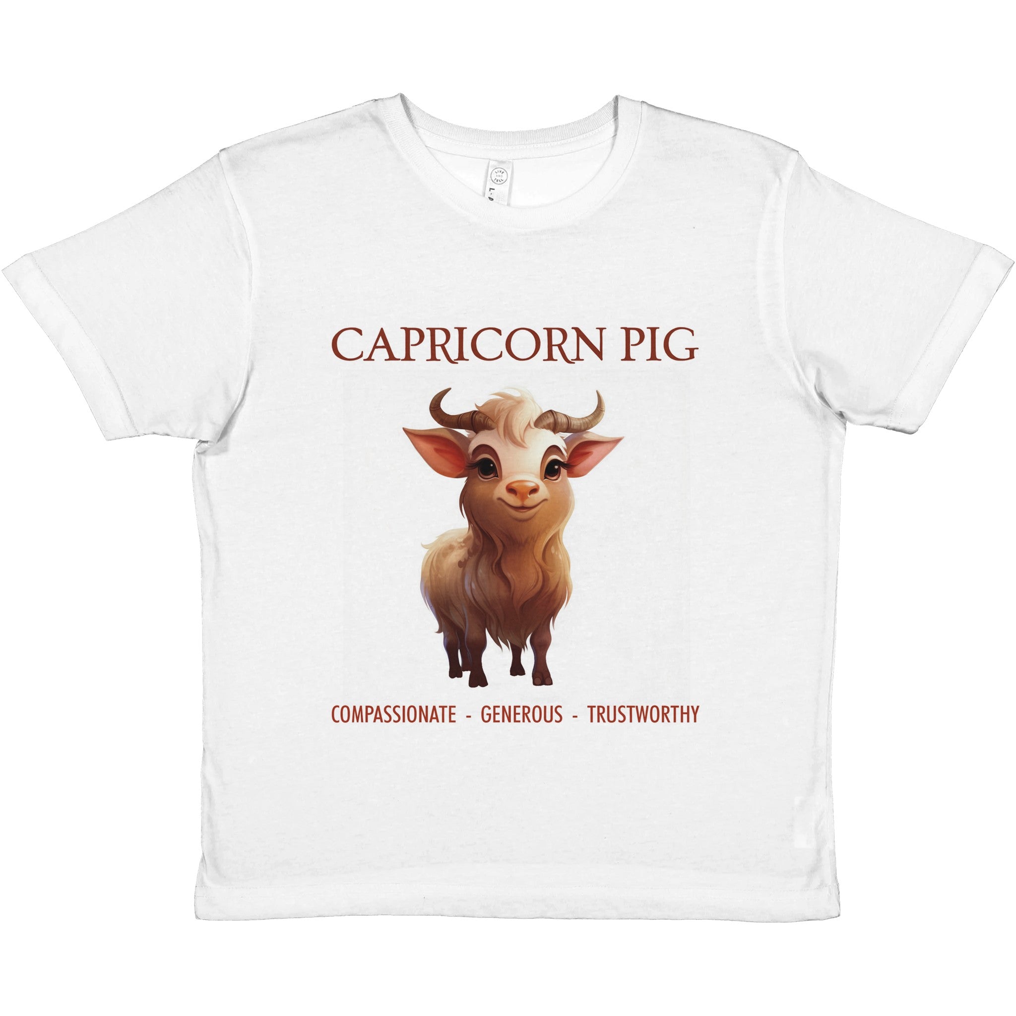 Capricorn Pig Premium Kids Crewneck T-shirt