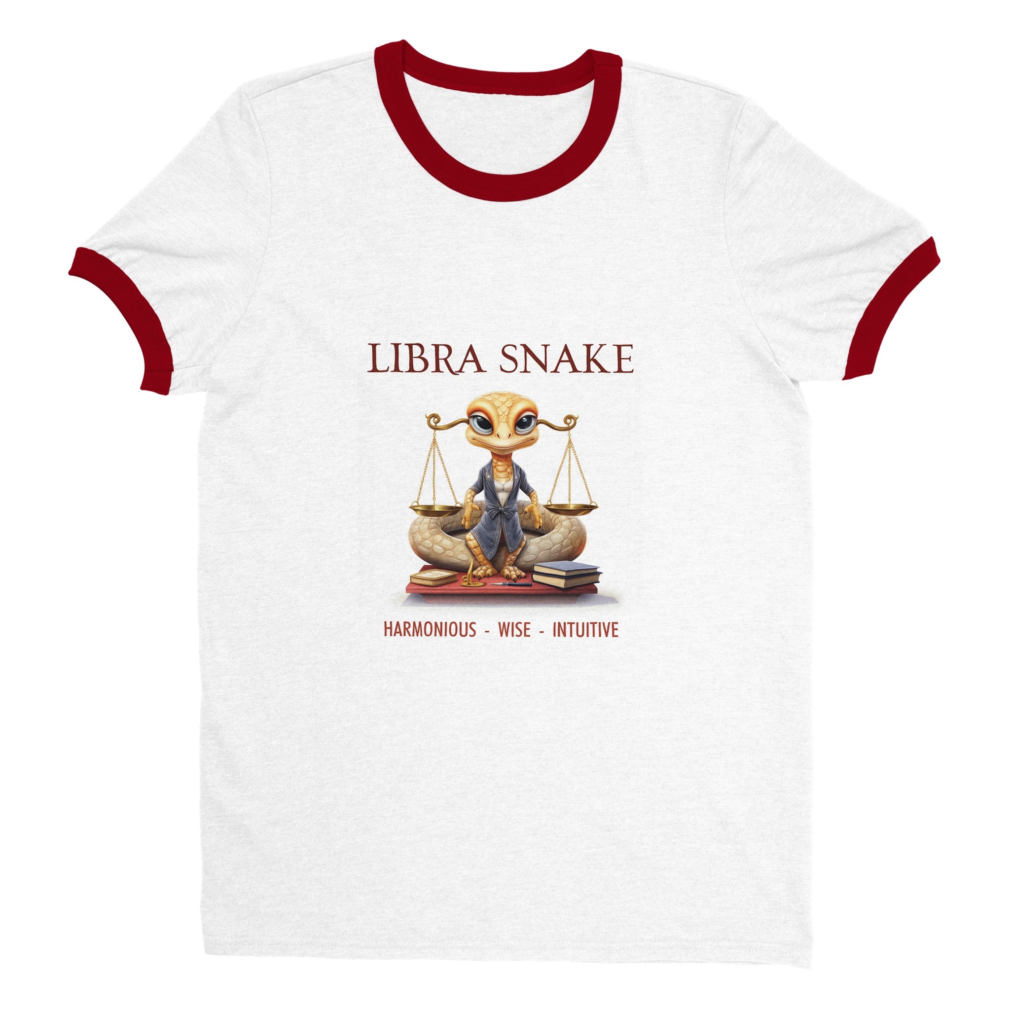 Libra Snake (M) Unisex Ringer T-shirt