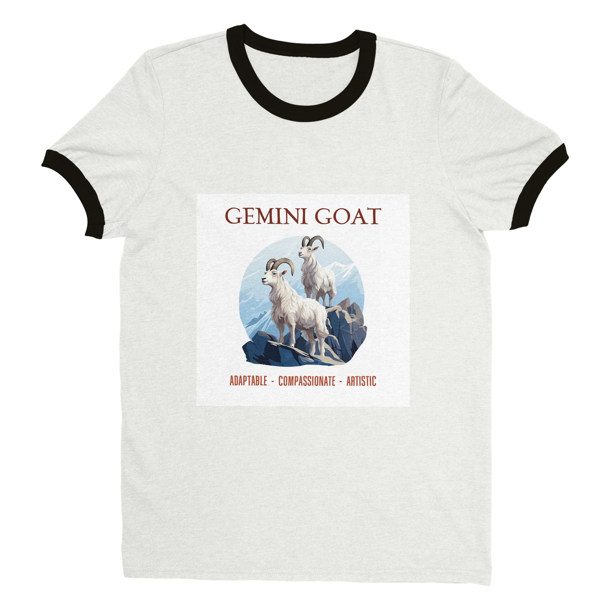 Gemini Goat Unisex Ringer T-shirt