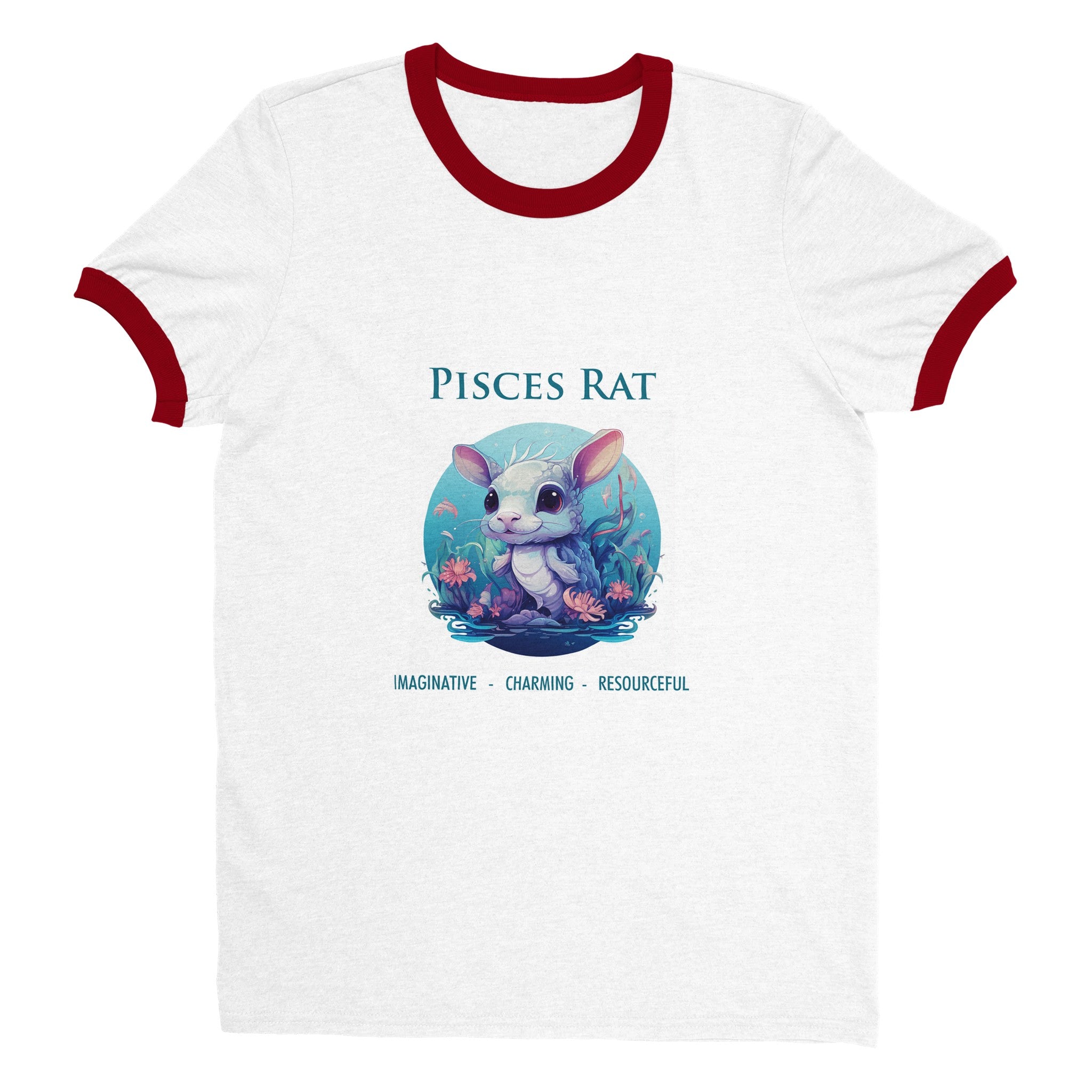 Pisces Rat Unisex Ringer T-shirt