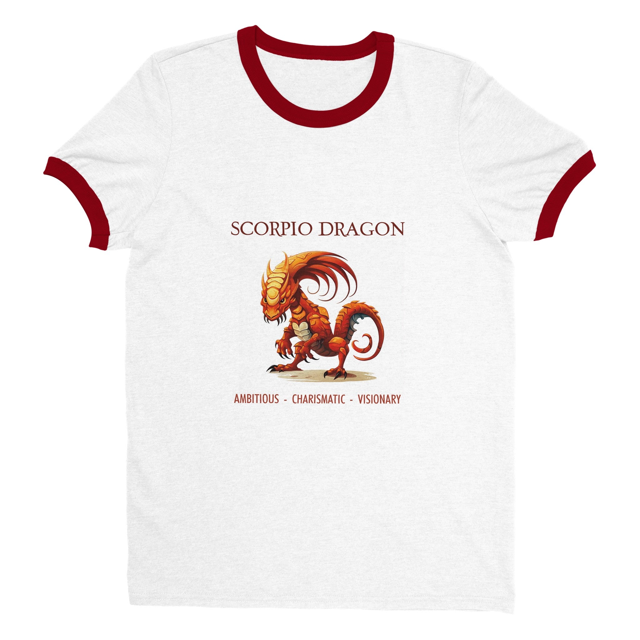Scorpio Dragon Unisex Ringer T-shirt