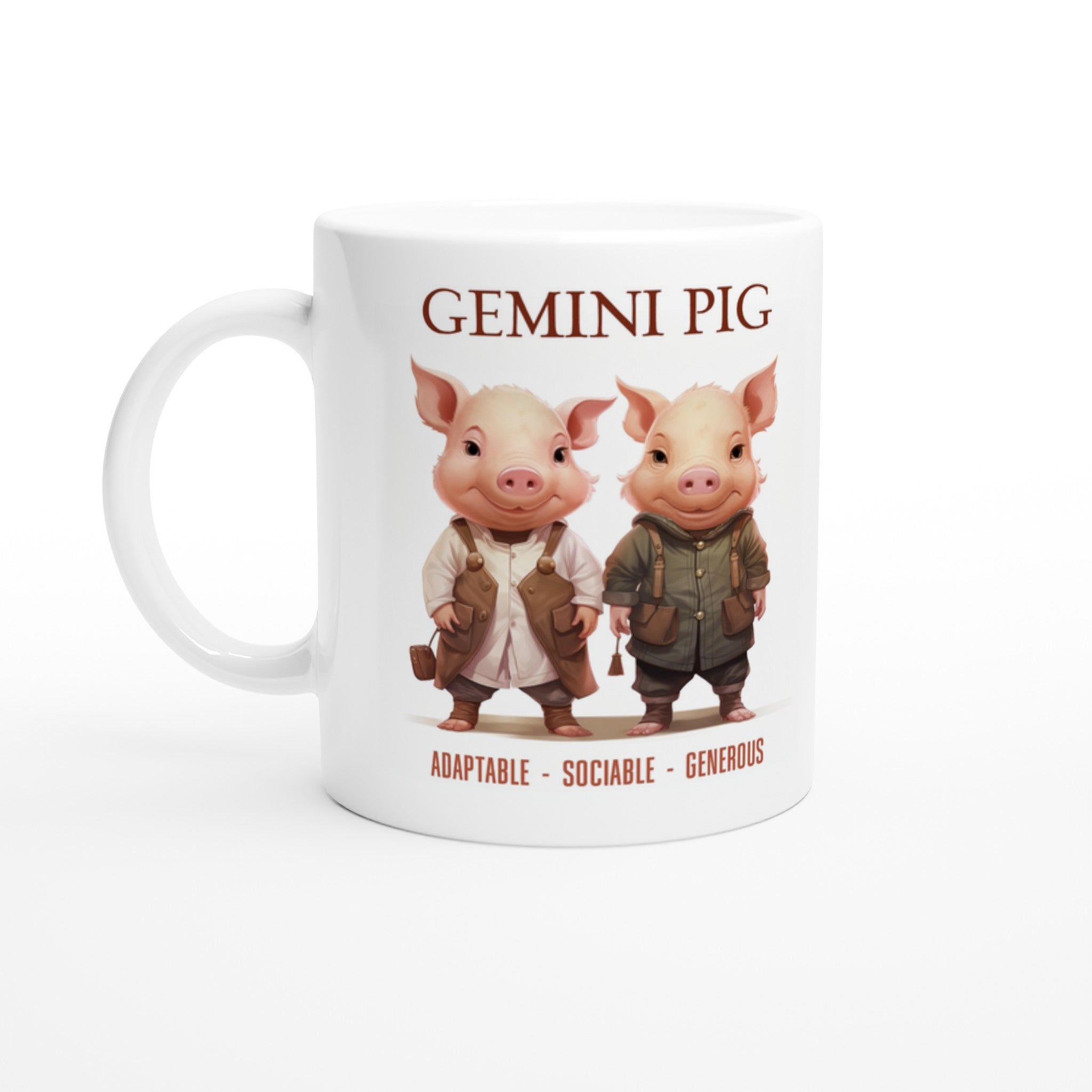 Gemini Pig (F) Ceramic Mug