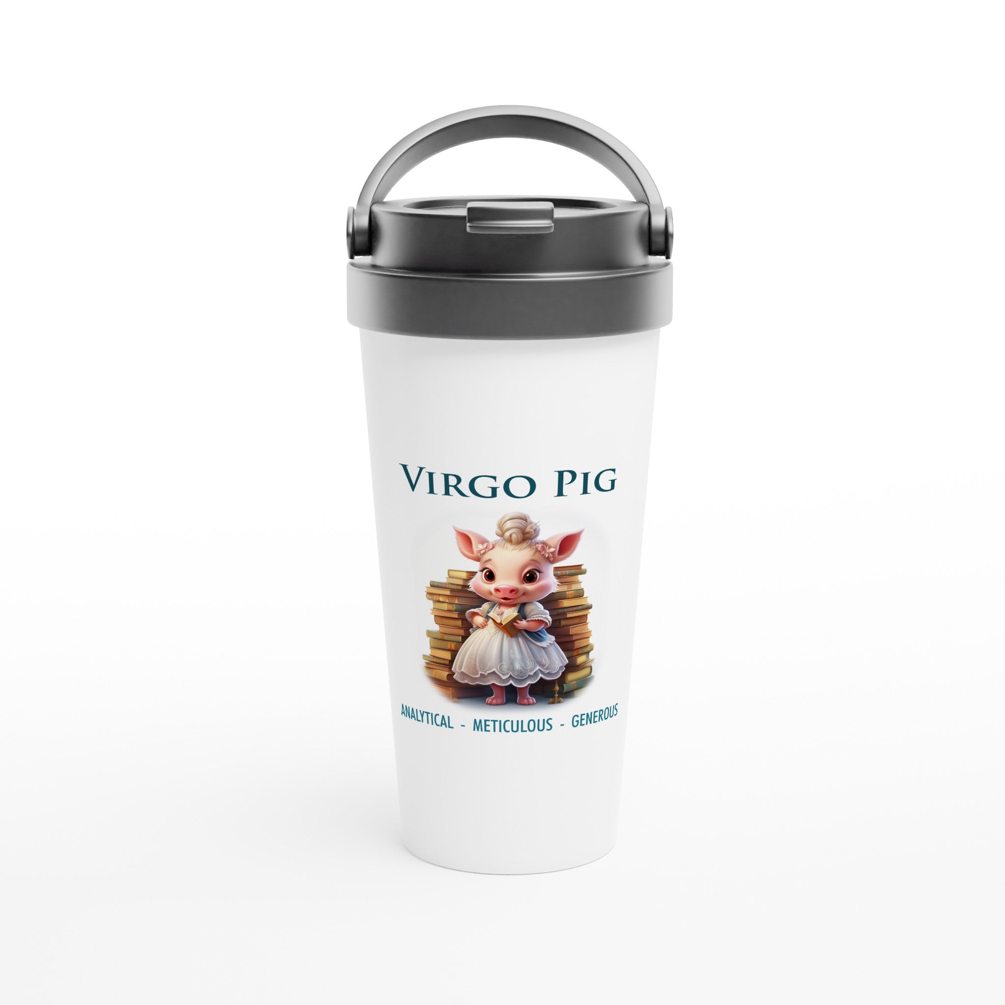 Virgo Pig (F) Stainless Steel Travel Mug