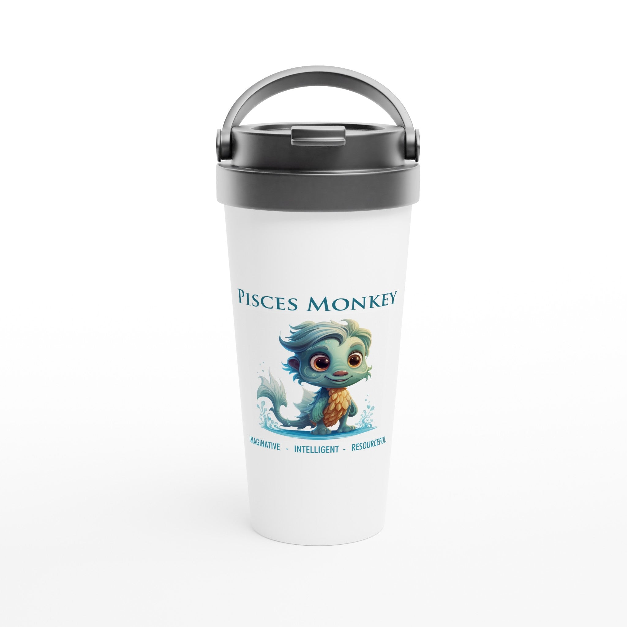 Pisces Monkey (M) Stainless Steel Travel Mug