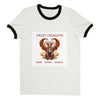 Aries Dragon Unisex Ringer T-shirt