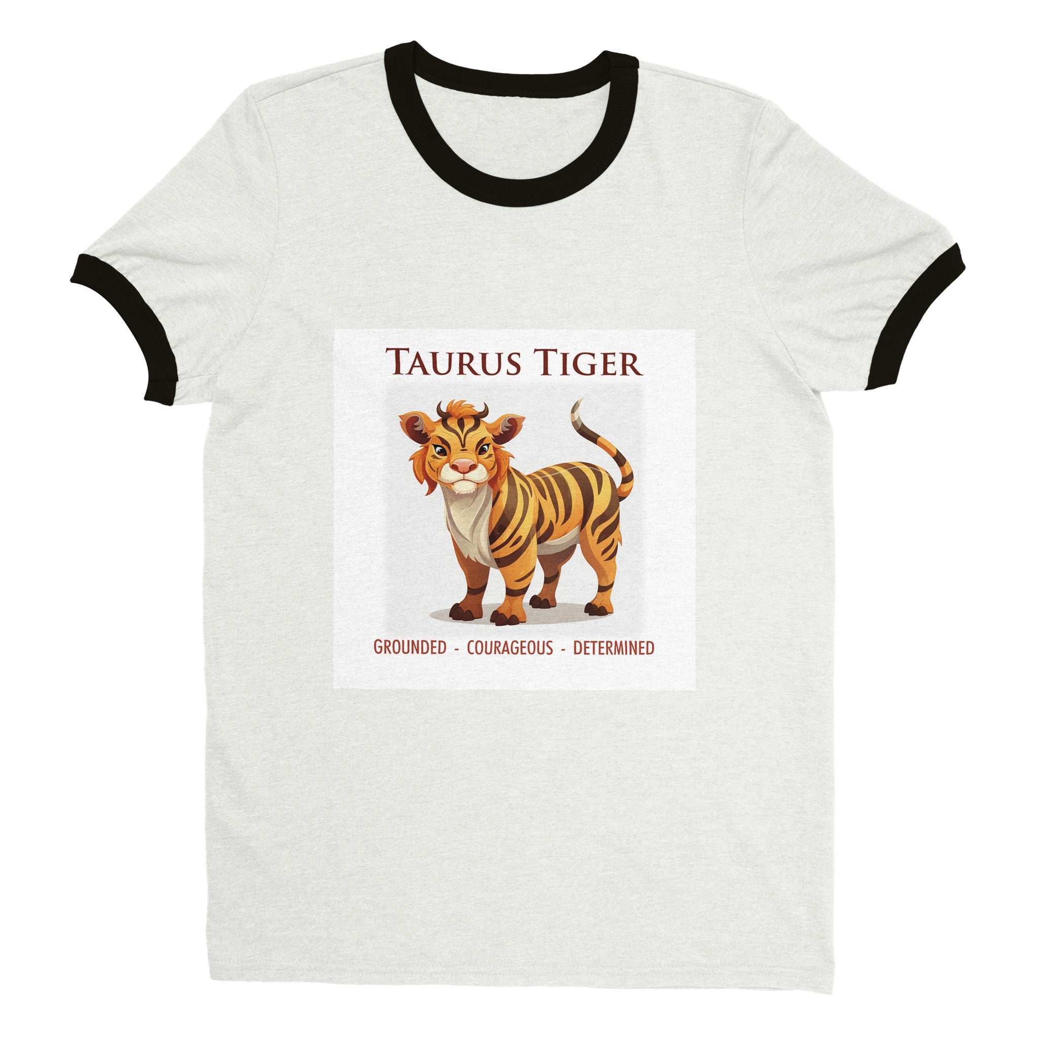 Taurus Tiger Unisex Ringer T-shirt