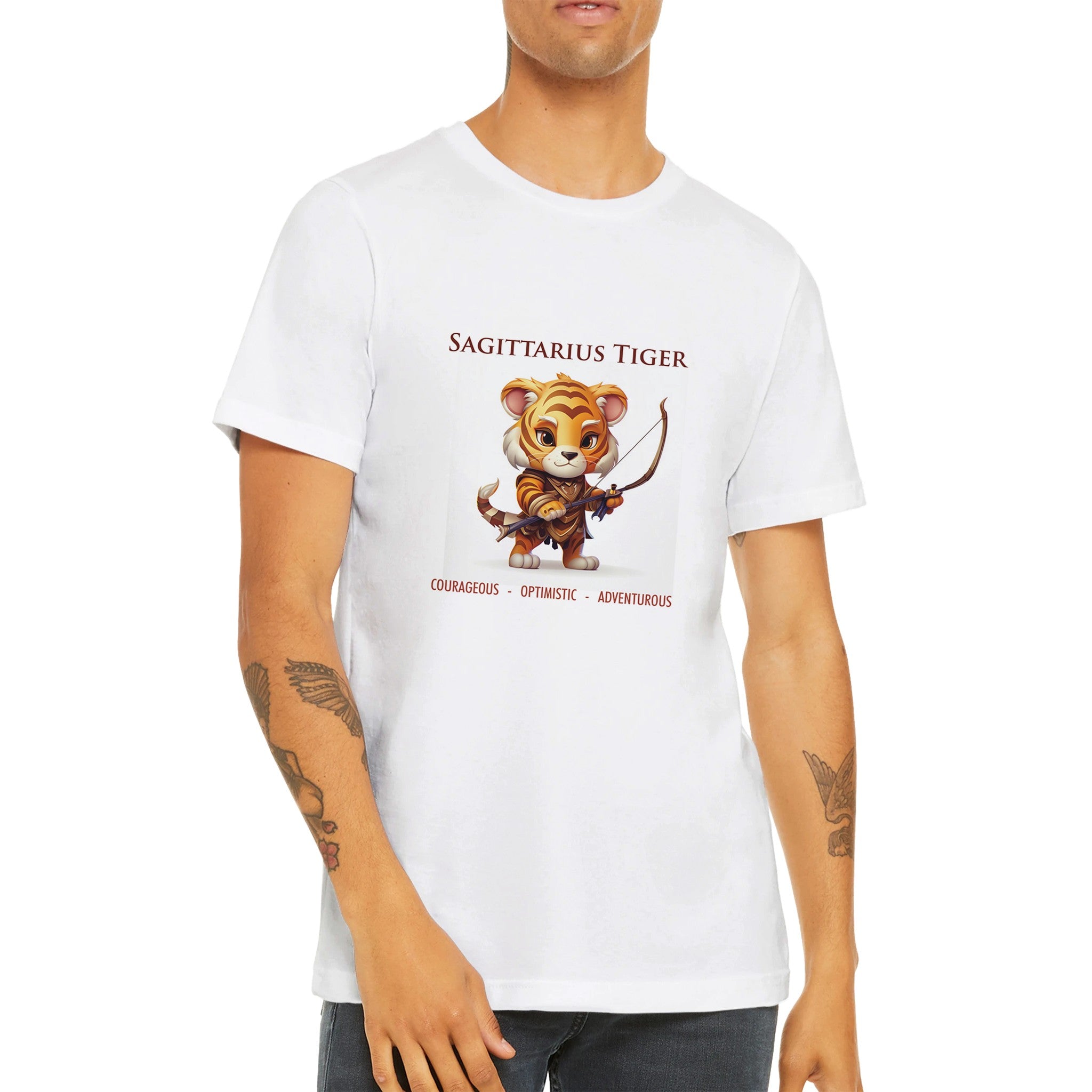 Sagittarius Tiger Premium Unisex Crewneck T-shirt