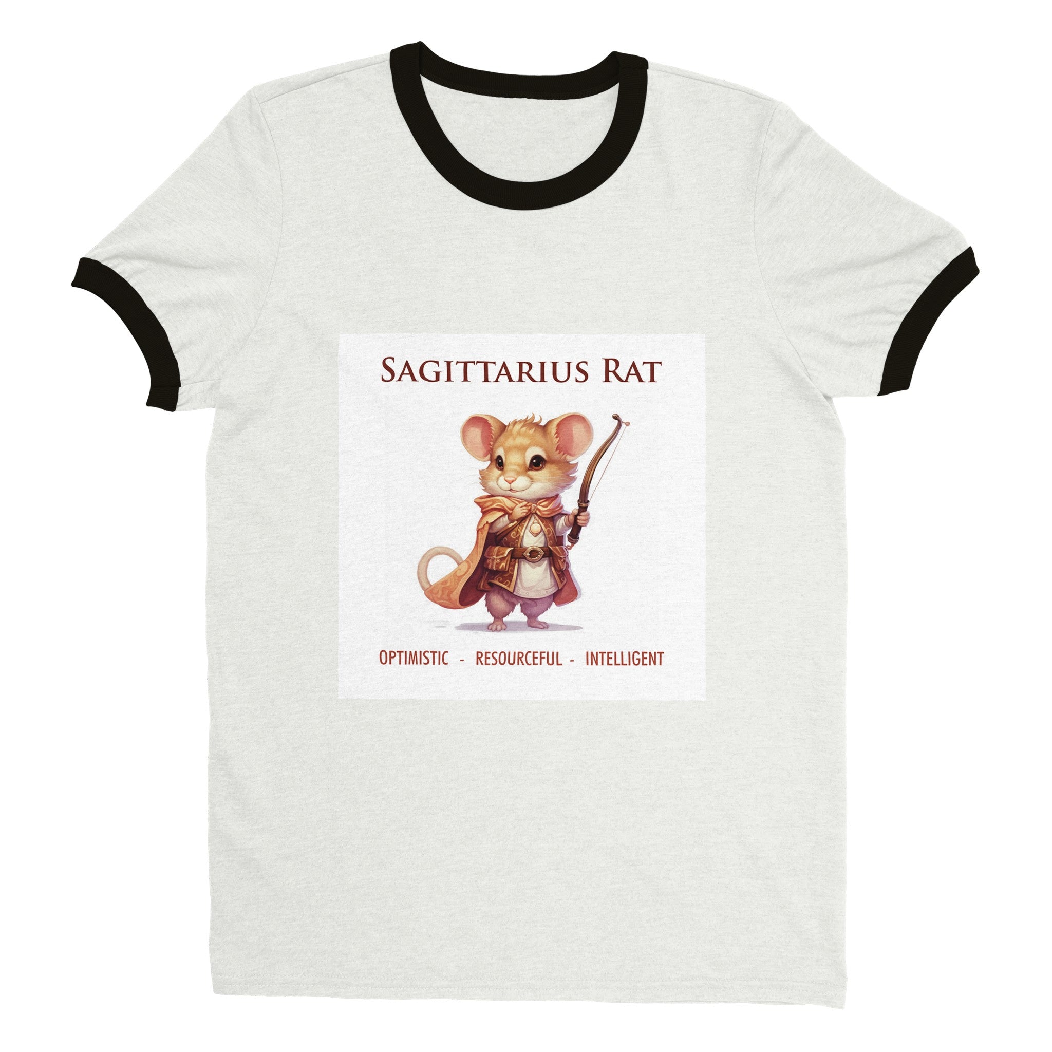 Sagittarius Rat Unisex Ringer T-shirt