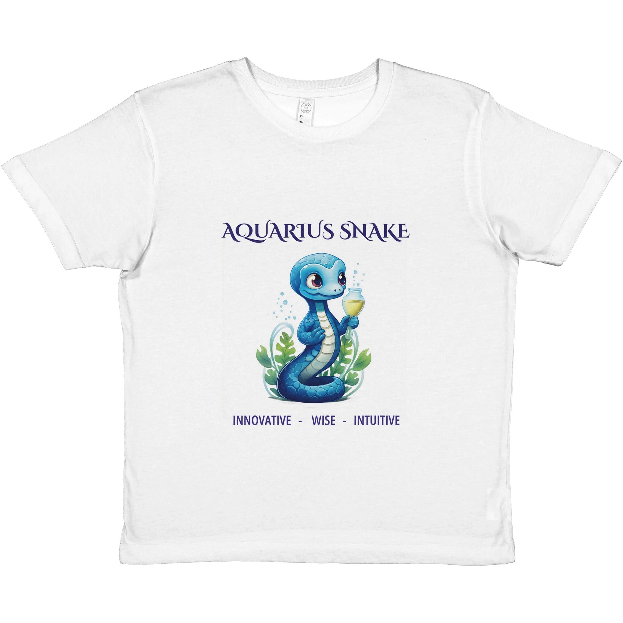 Aquarius Snake Kids Premium Kids Crewneck T-shirt