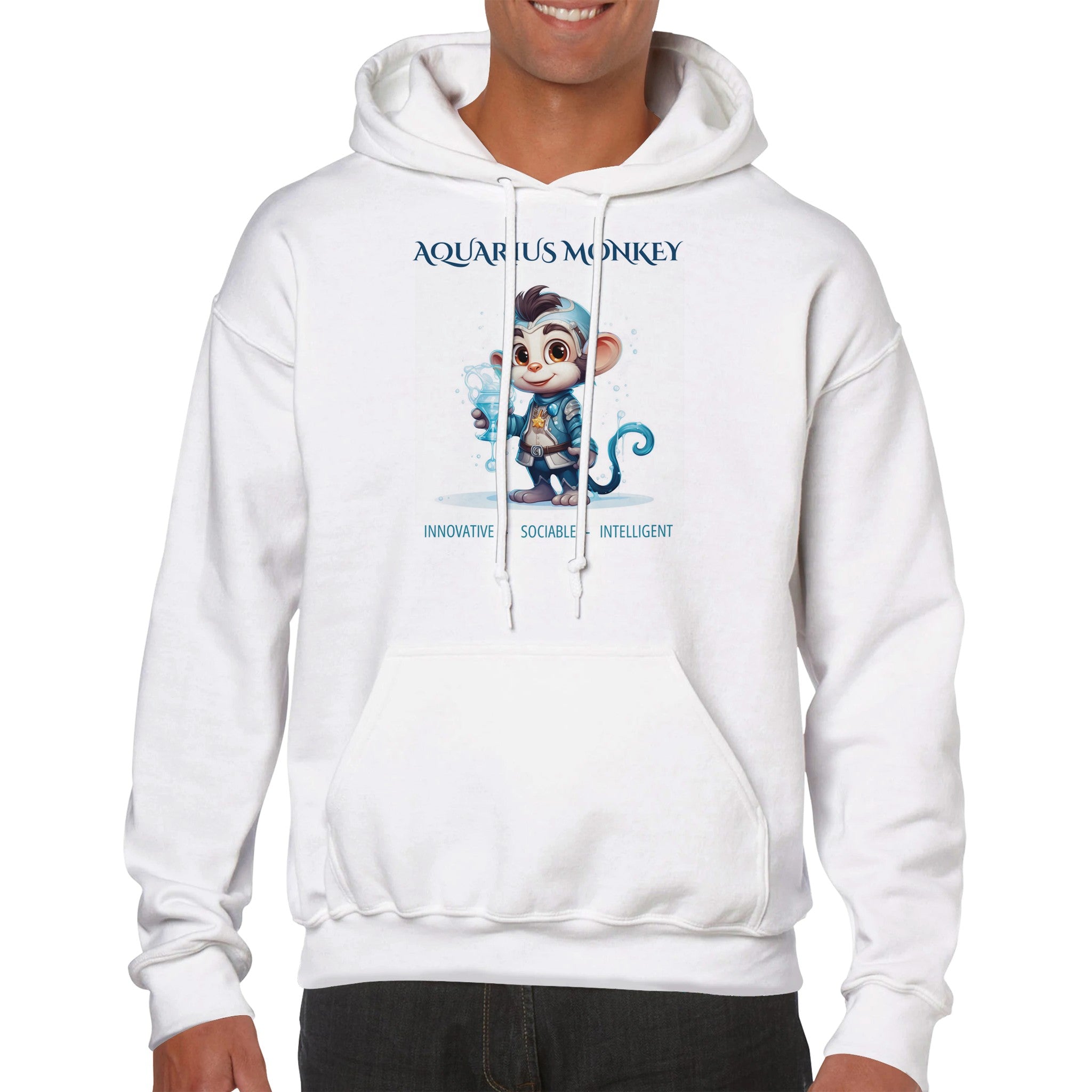 Aquarius Monkey Premium Unisex Pullover Hoodie