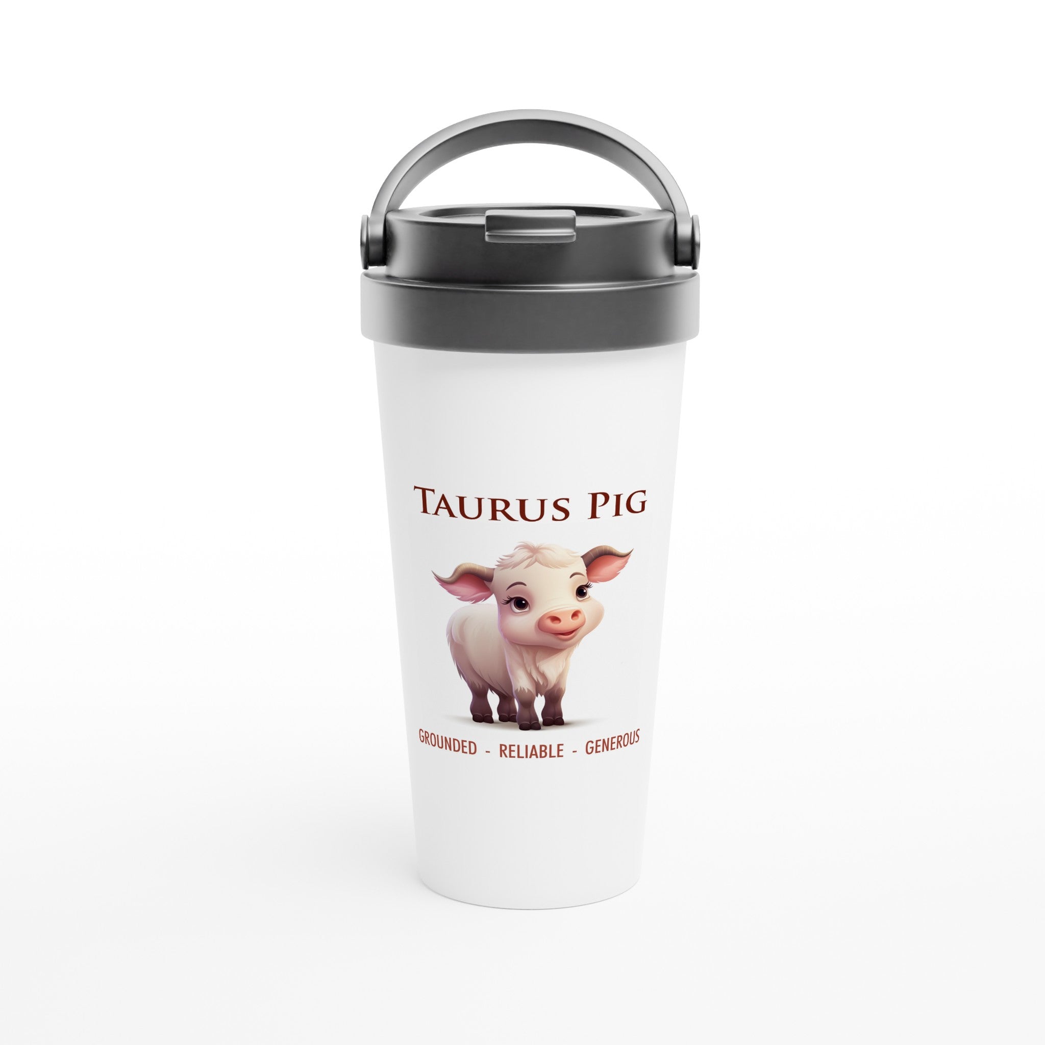 Taurus Pig (F) Stainless Steel Travel Mug