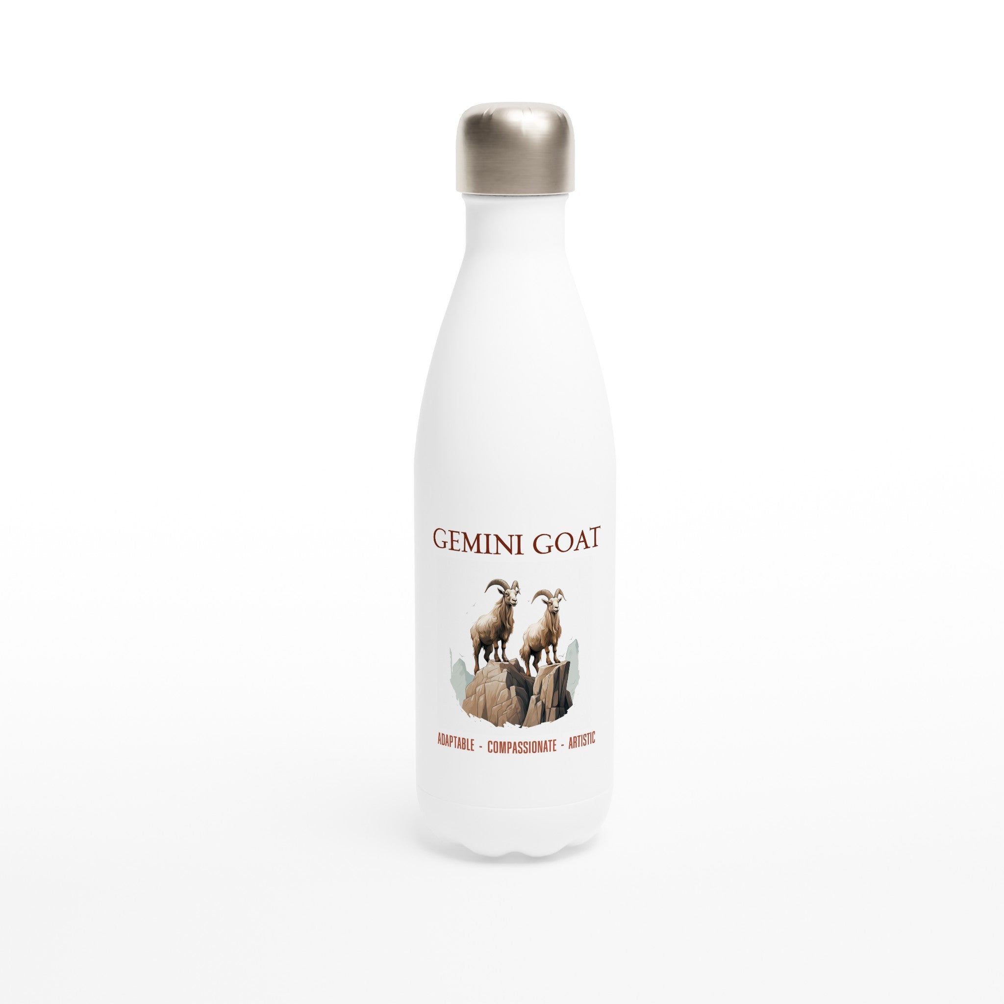 Gemini Goat (2) Stainless Steel Water Bottle