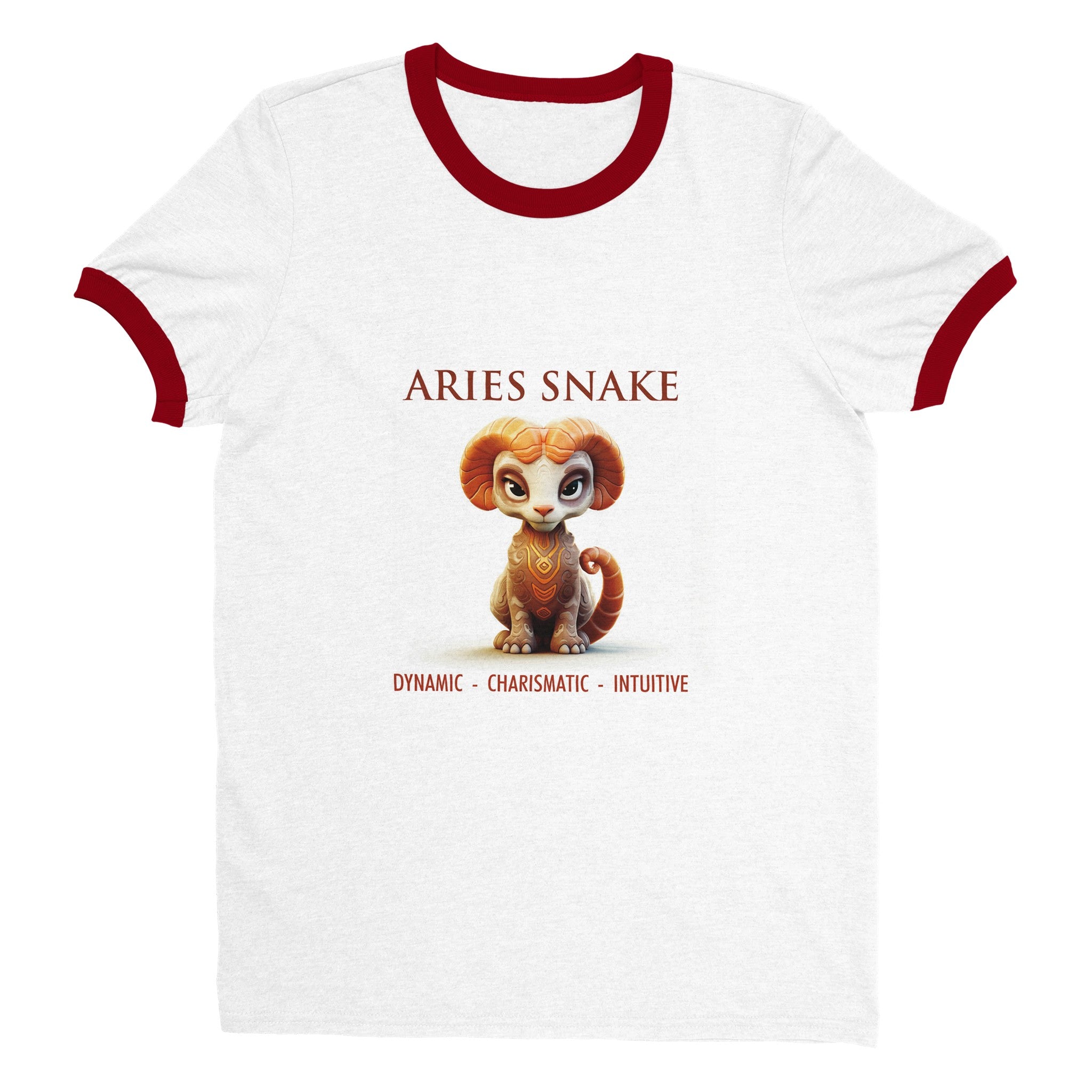 Aries Snake Unisex Ringer T-shirt