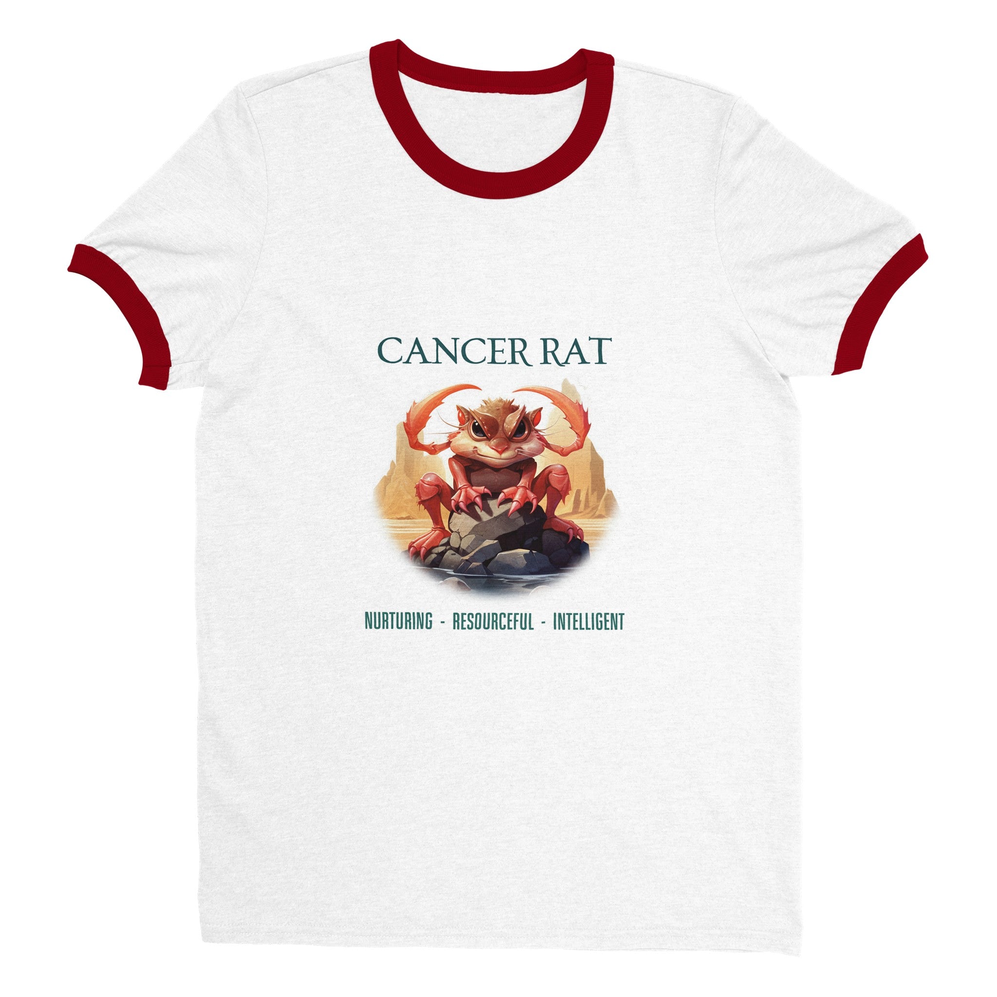 Cancer Rat (2) Unisex Ringer T-shirt
