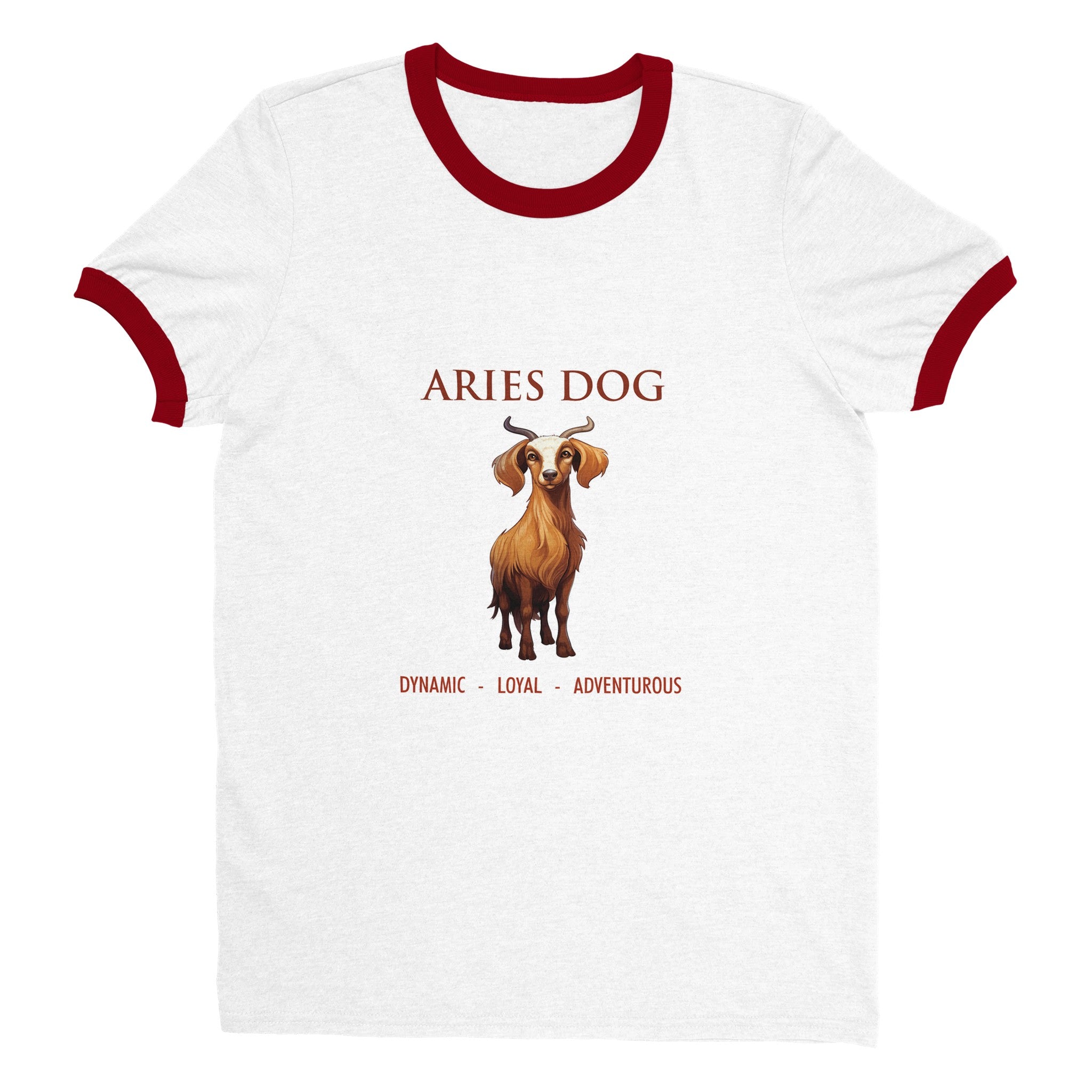 Aries Dog i Unisex Ringer T-shirt