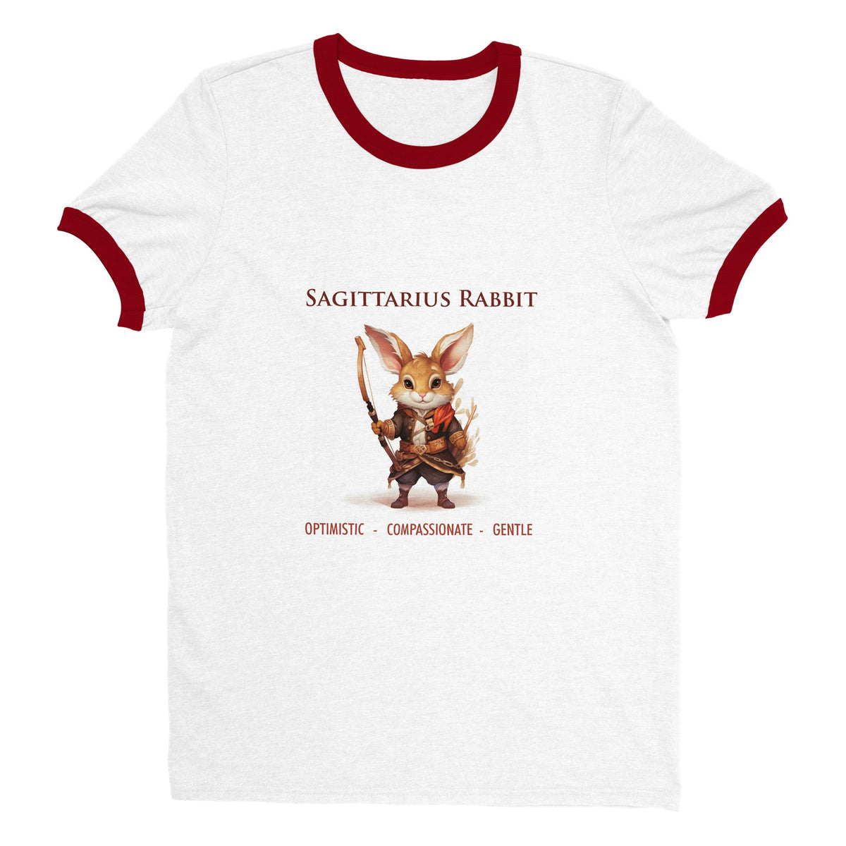 Sagittarius Rabbit Unisex Ringer T-shirt – Zodiac Gear