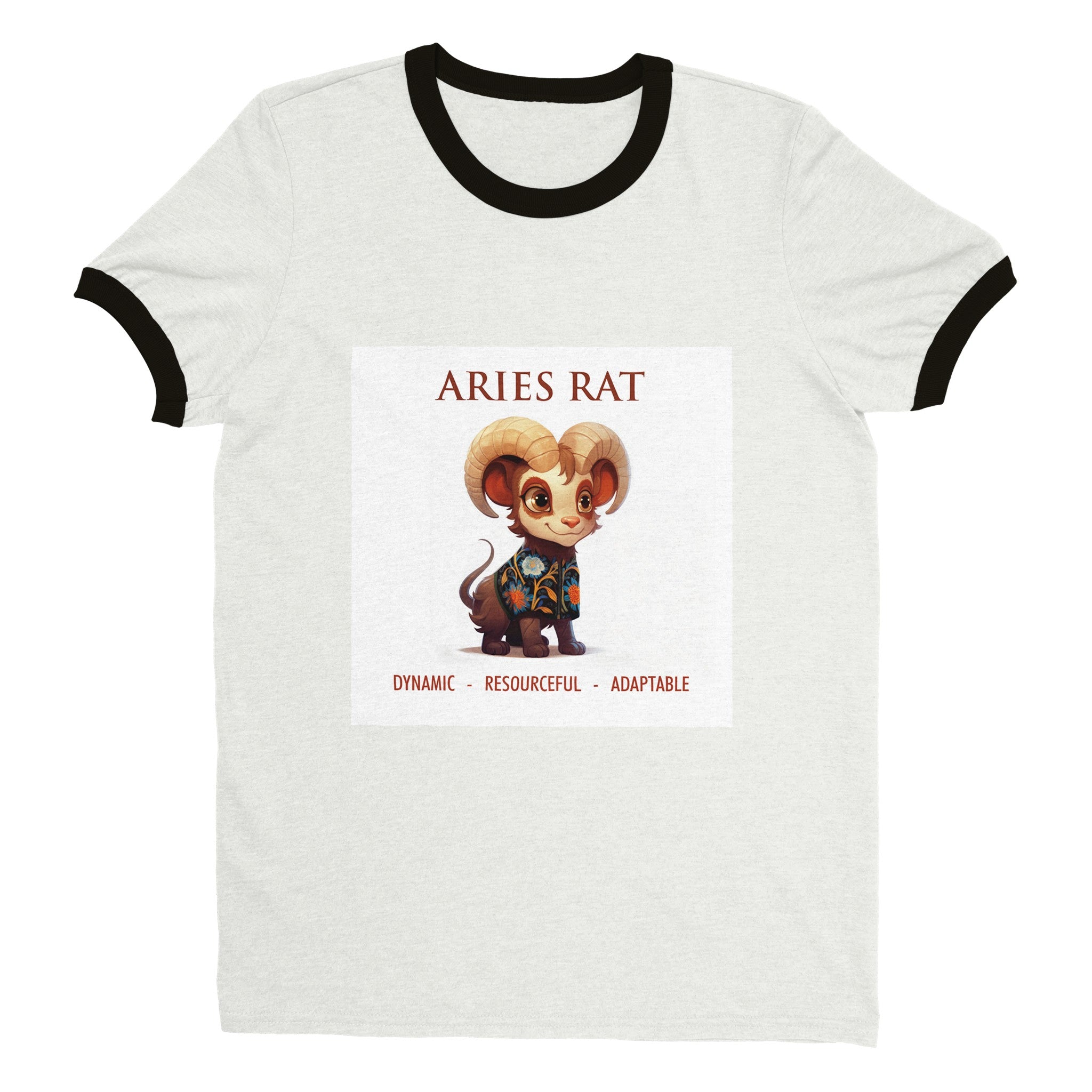Aries Rat Unisex Ringer T-shirt