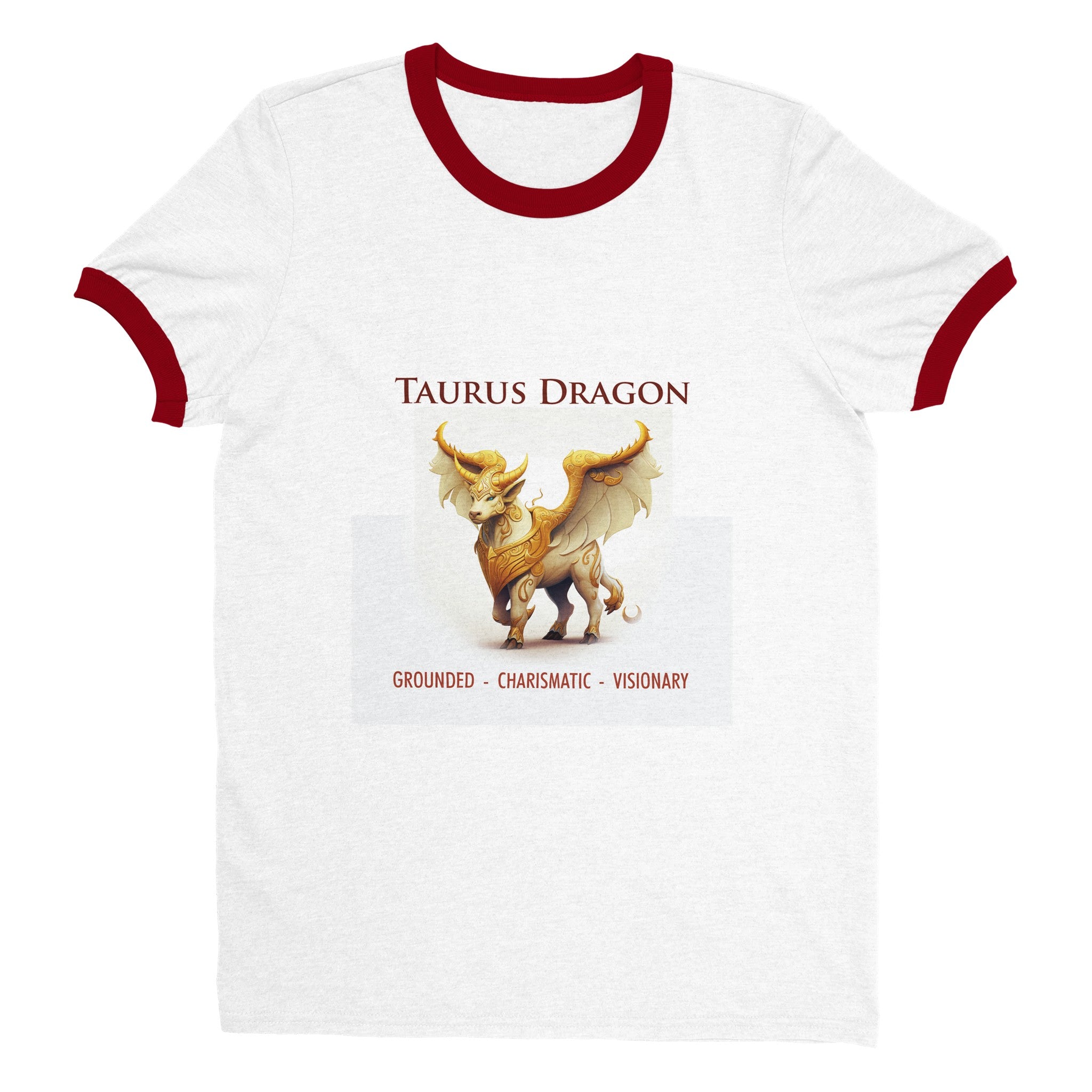 Taurus Dragon (2) Unisex Ringer T-shirt