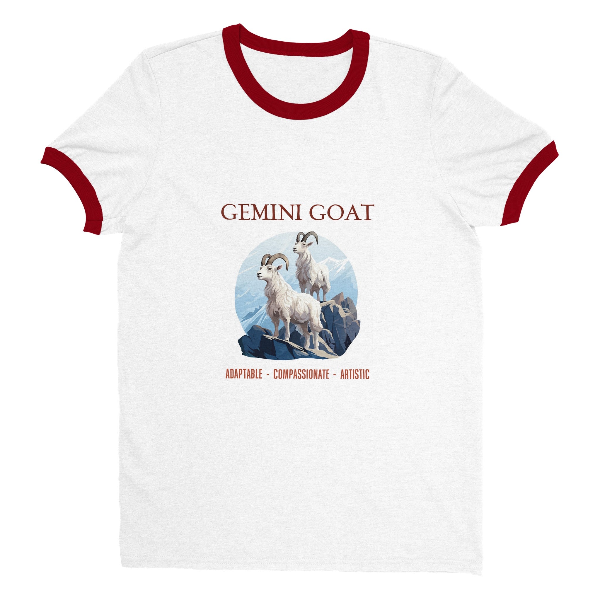 Gemini Goat Unisex Ringer T-shirt