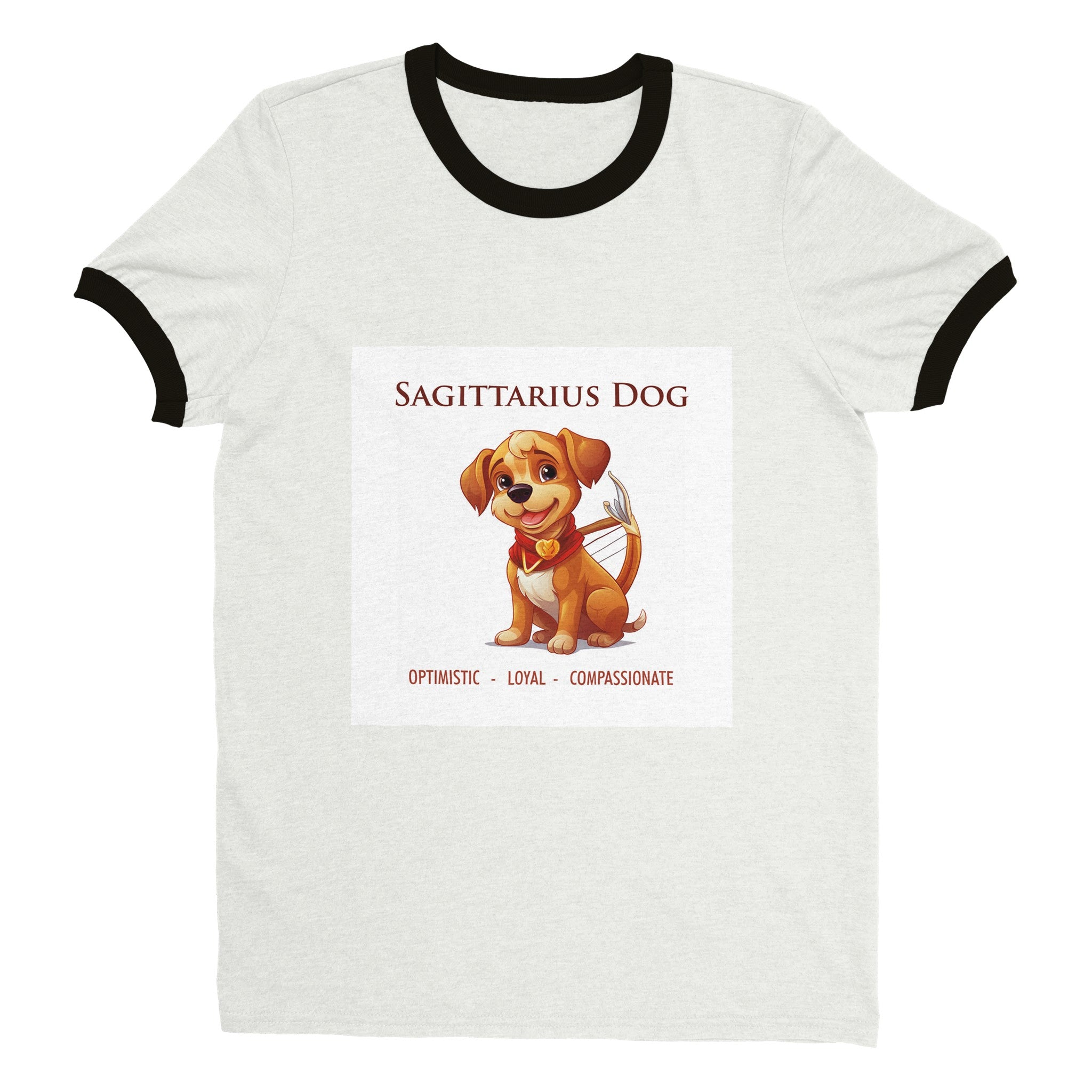 Sagittarius Dog Unisex Ringer T-shirt