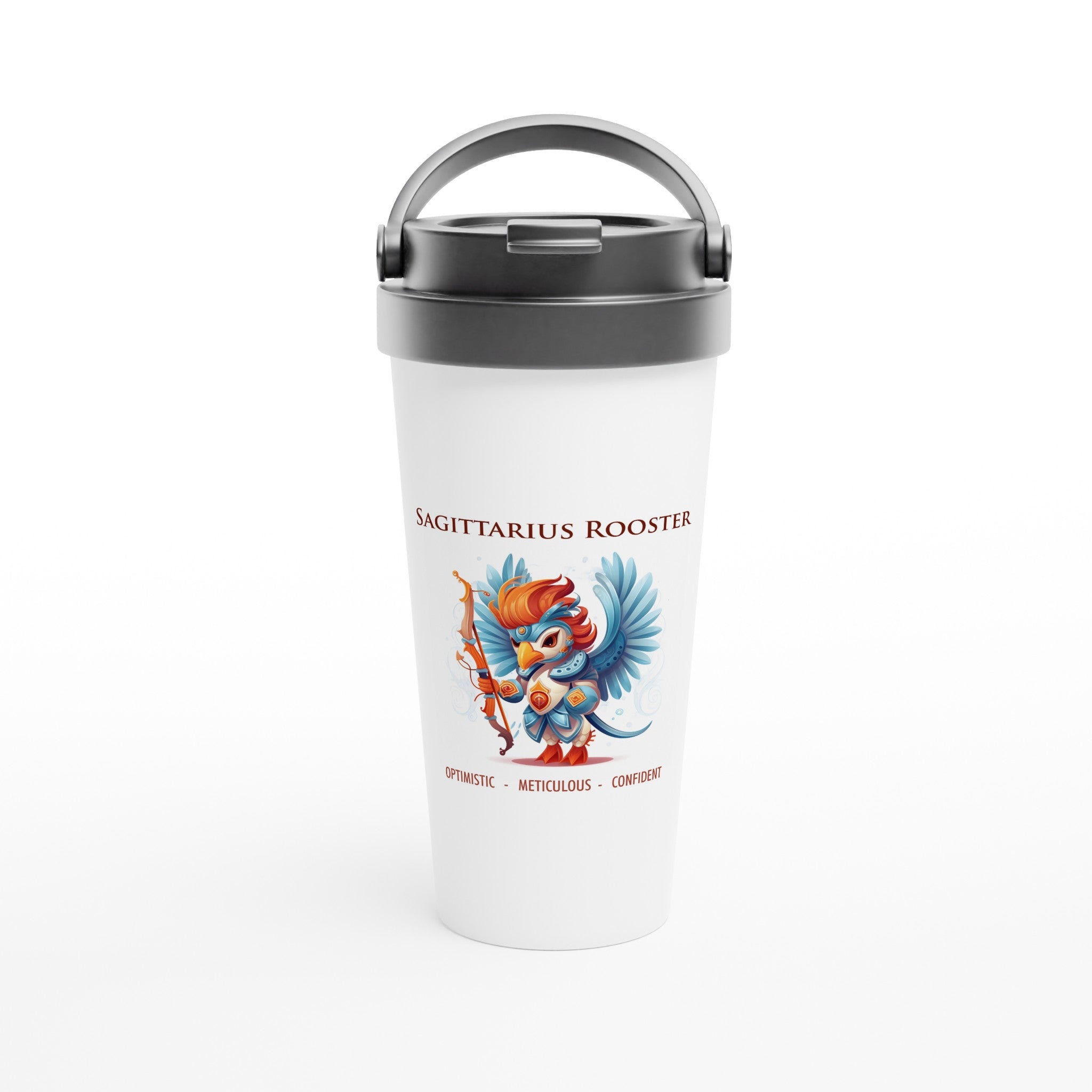 Sagittarius Rooster Stainless Steel Travel Mug