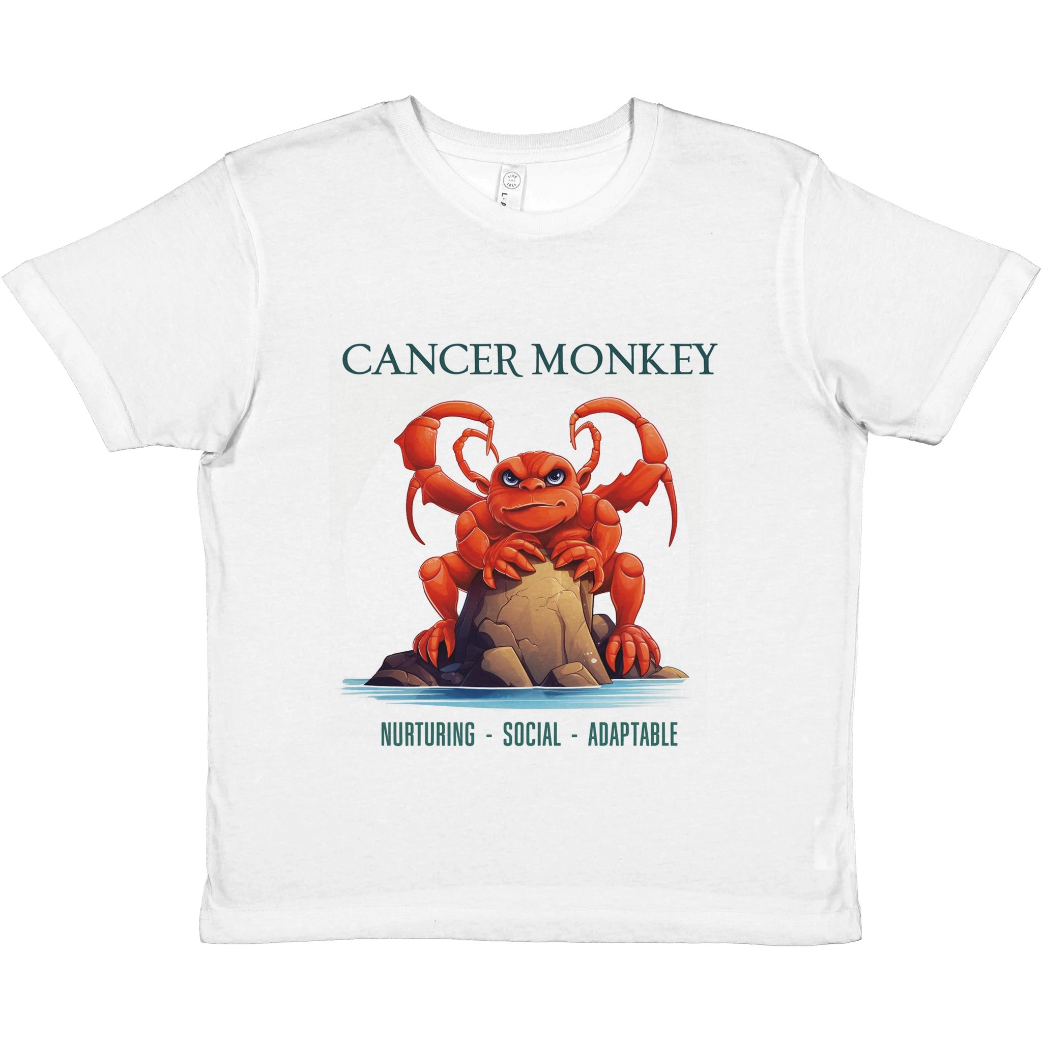 Cancer Monkey i Premium Kids Crewneck T-shirt