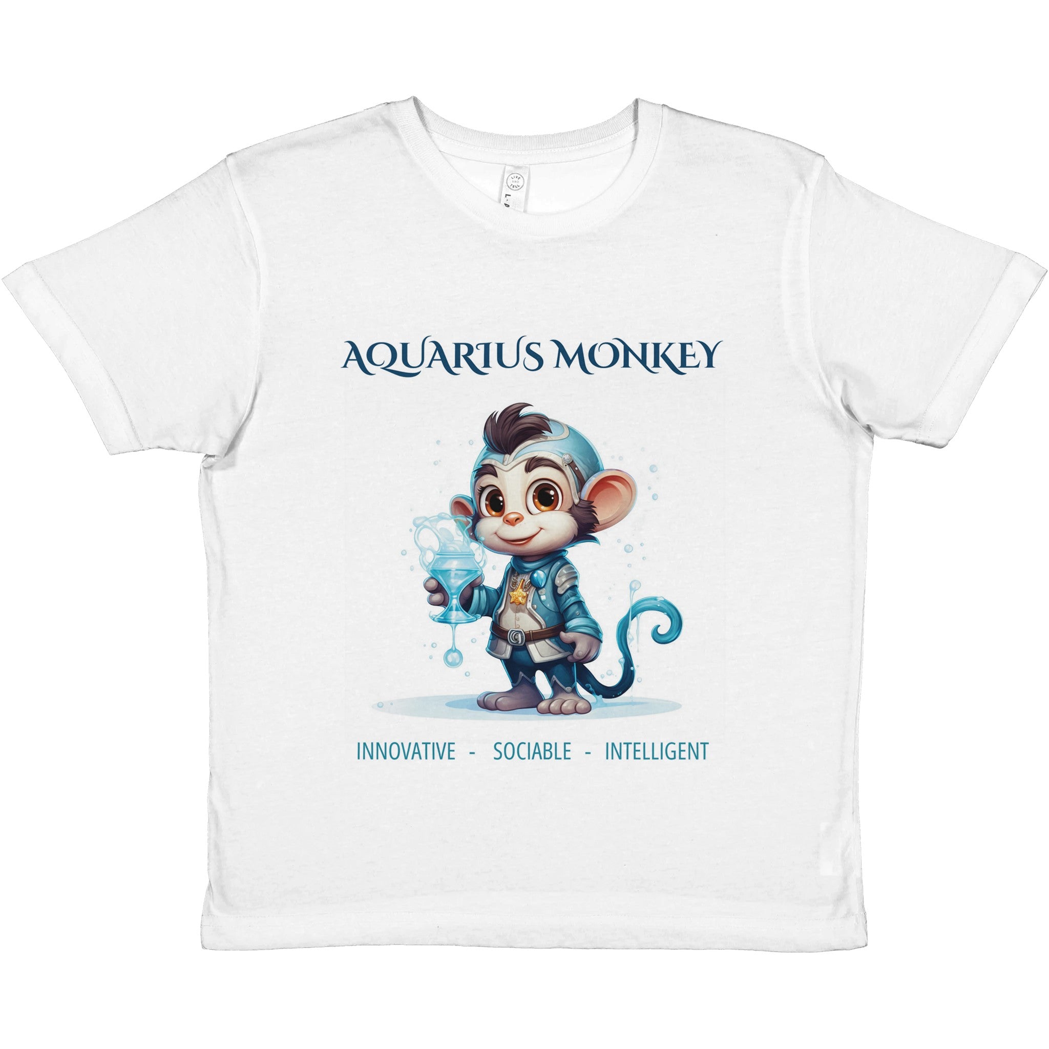 Aquarius-Monkey Crewneck T-shirt