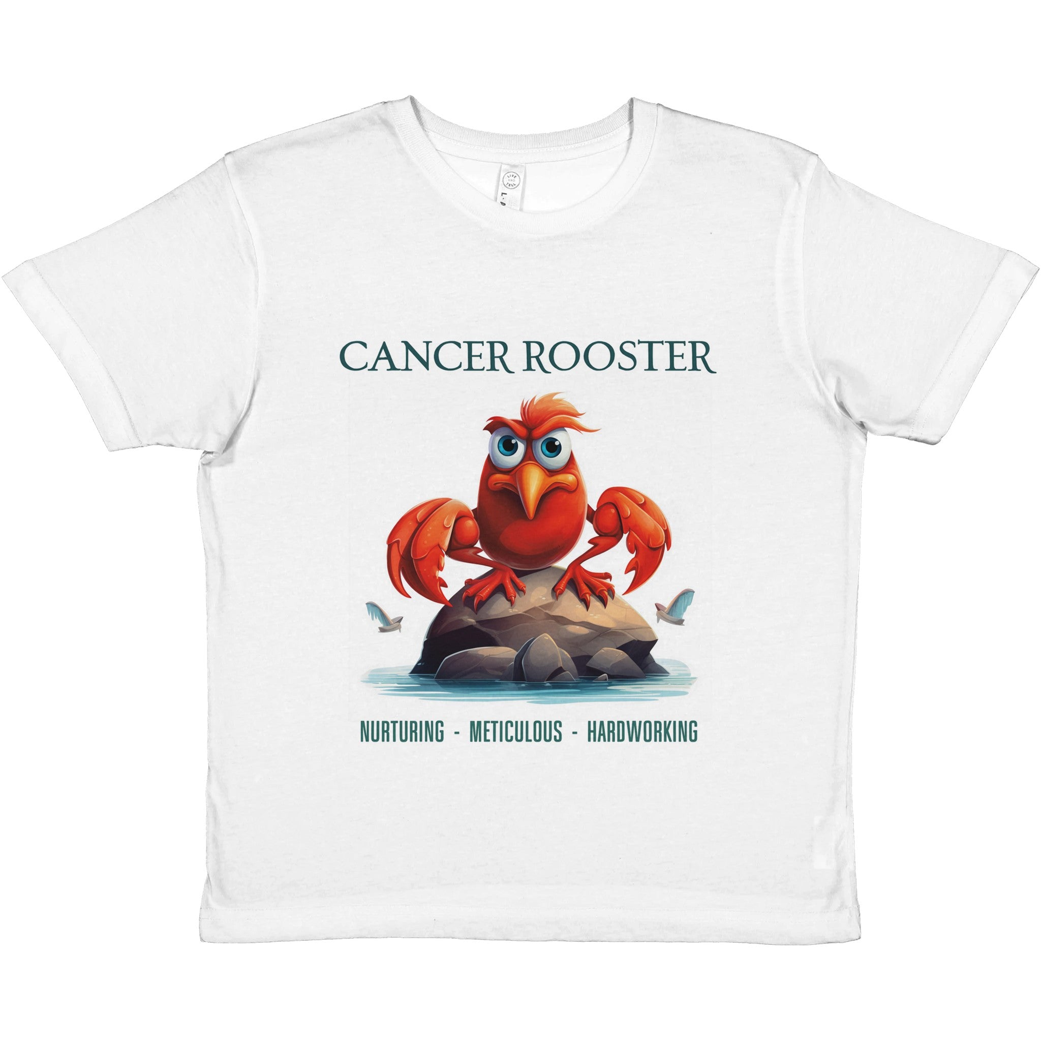 Cancer Rooster (2) Premium Kids Crewneck T-shirt