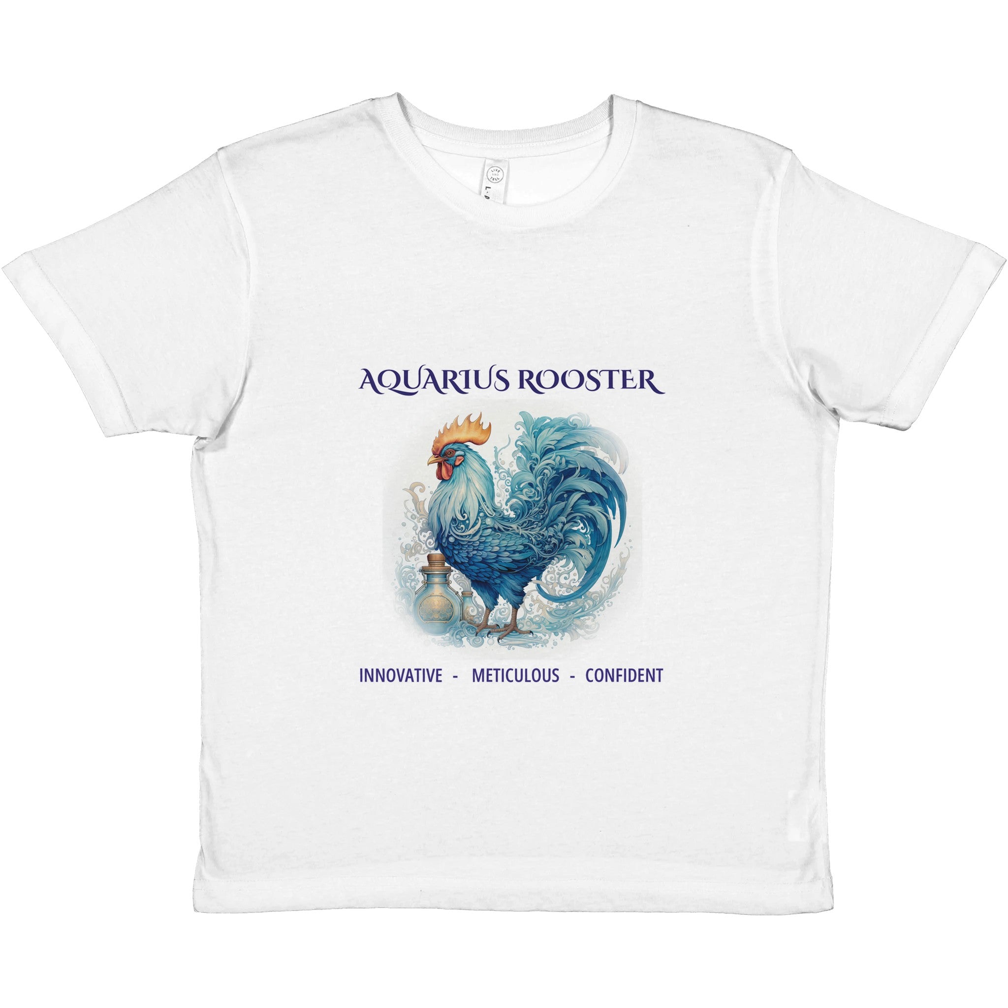 Aquarius Rooster (2) Premium Kids Crewneck T-shirt