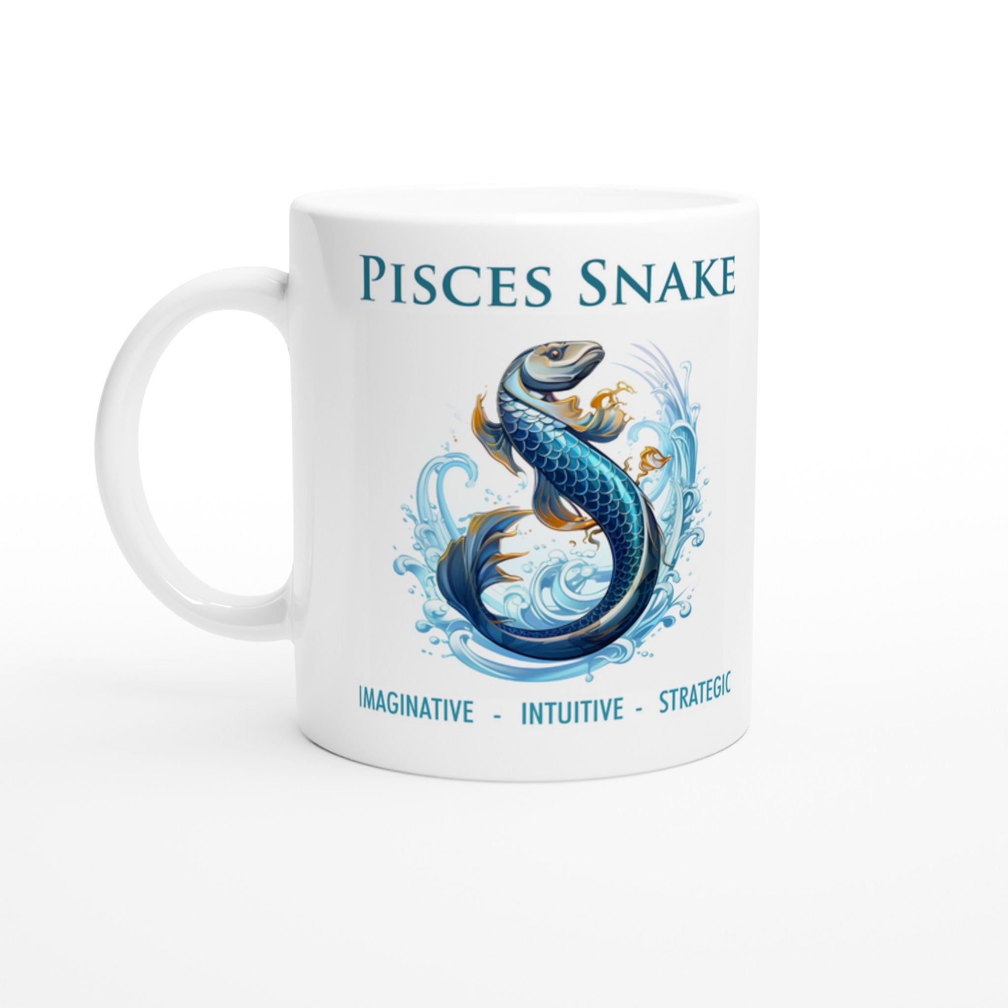 Pisces Snake Ceramic Mug