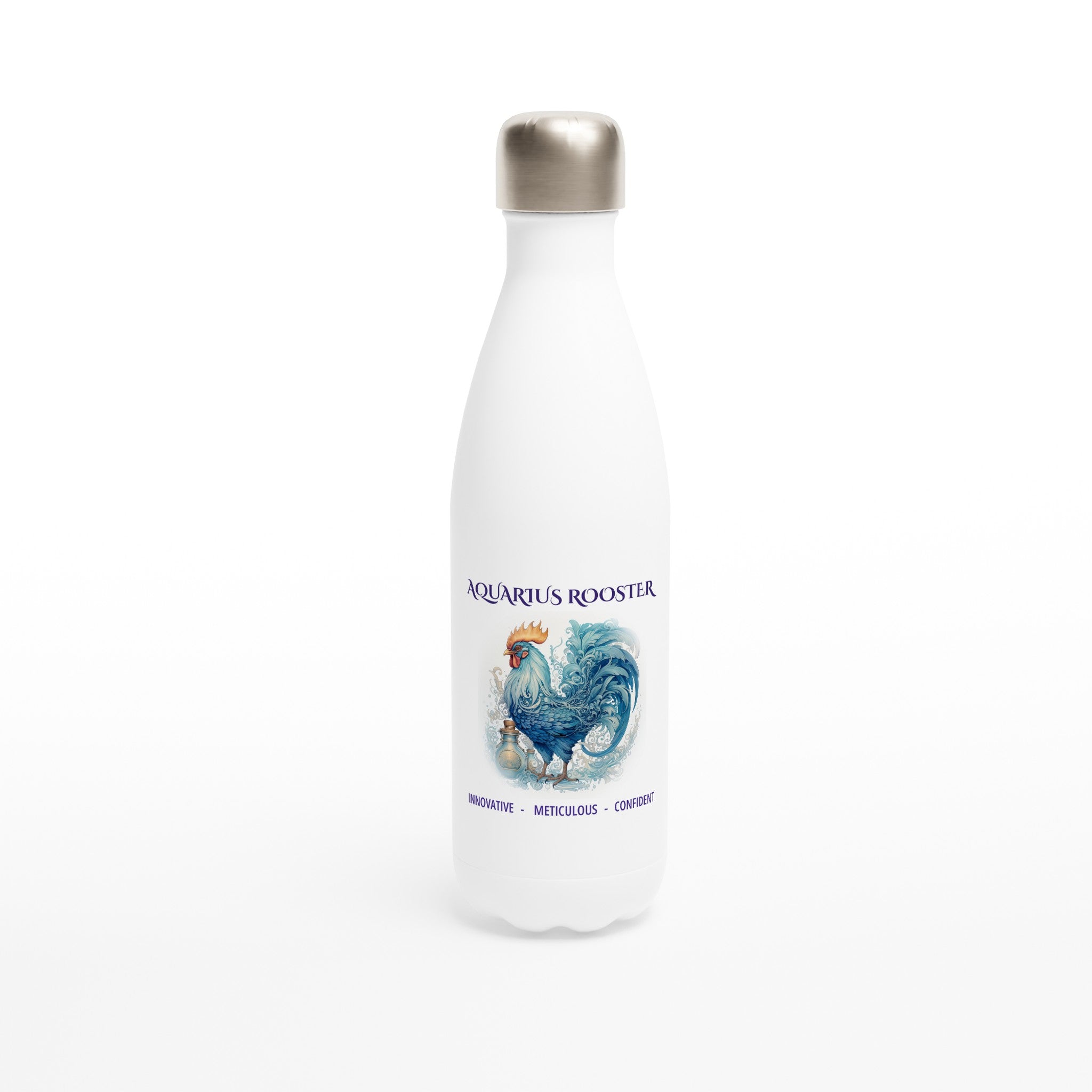 Aquarius Rooster (2) Stainless Steel Water Bottle