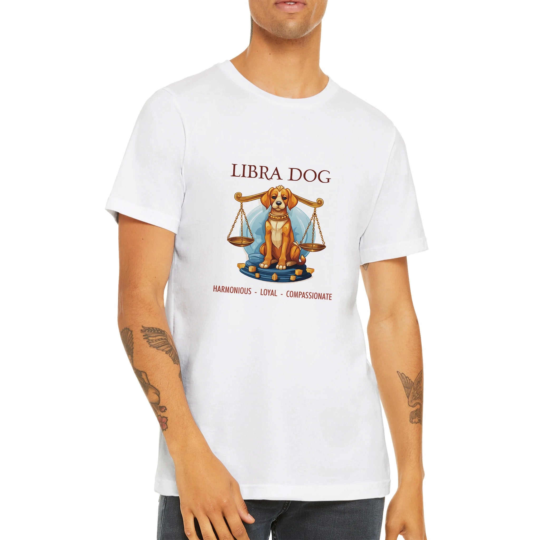 Libra Dog Premium Unisex Crewneck T-shirt