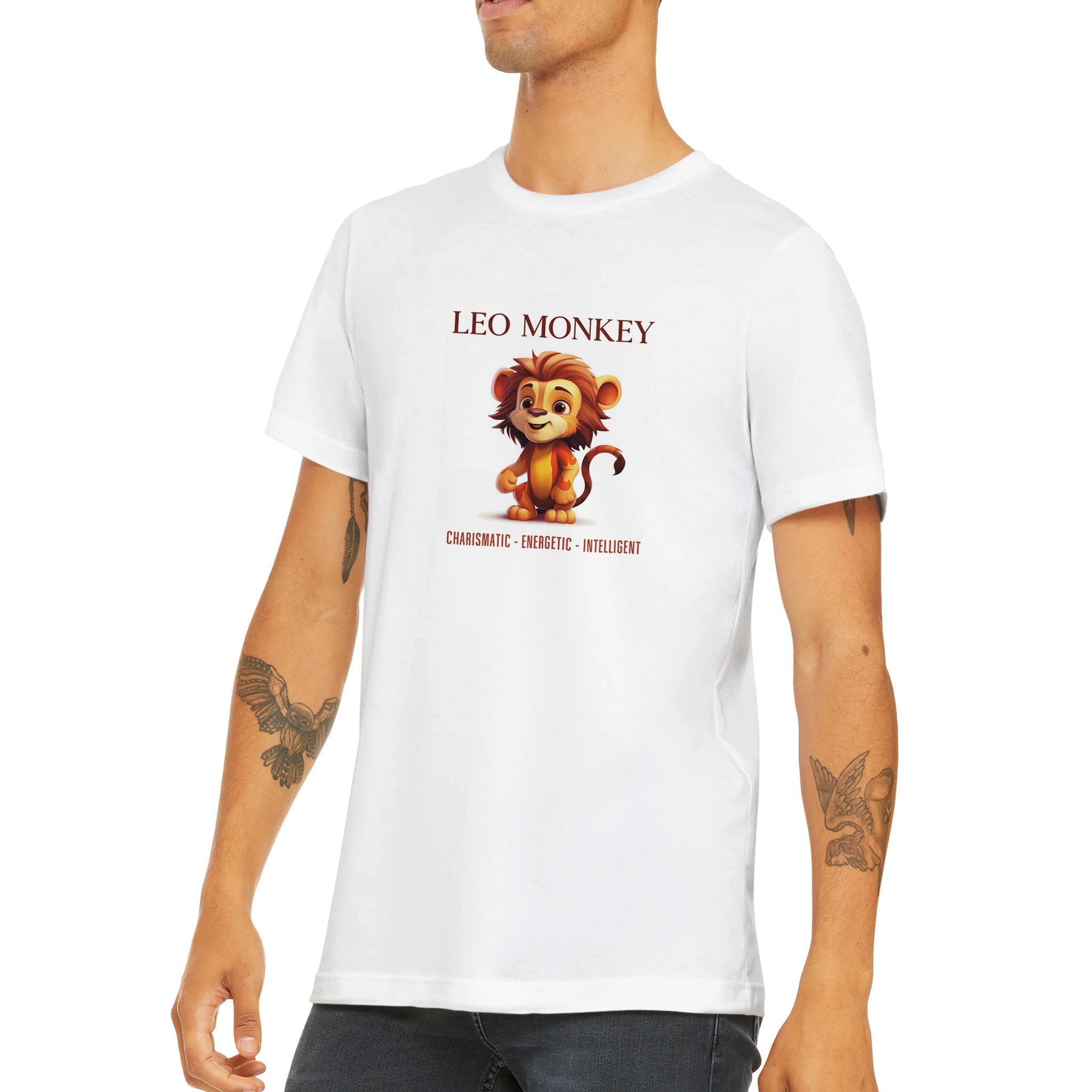 Leo Monkey Premium Unisex Crewneck T-shirt