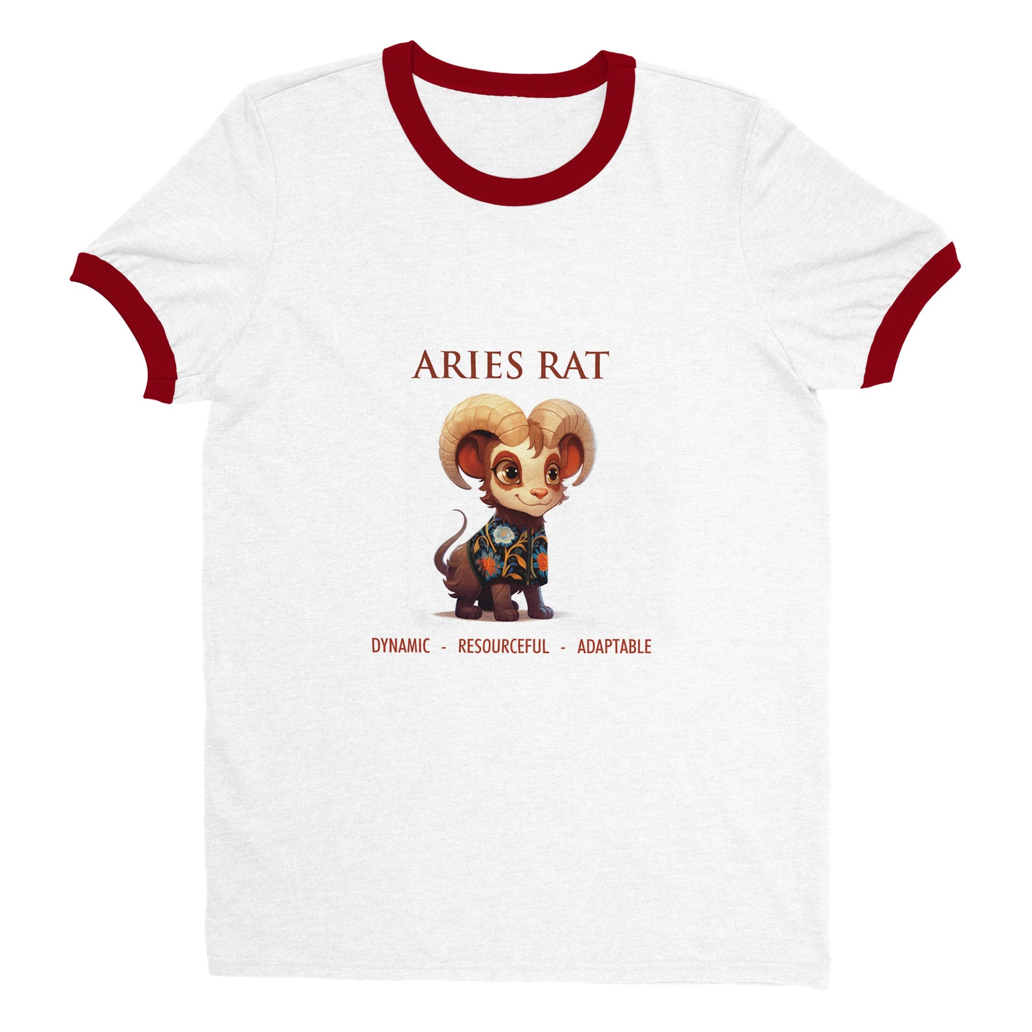 Aries Rat Unisex Ringer T-shirt