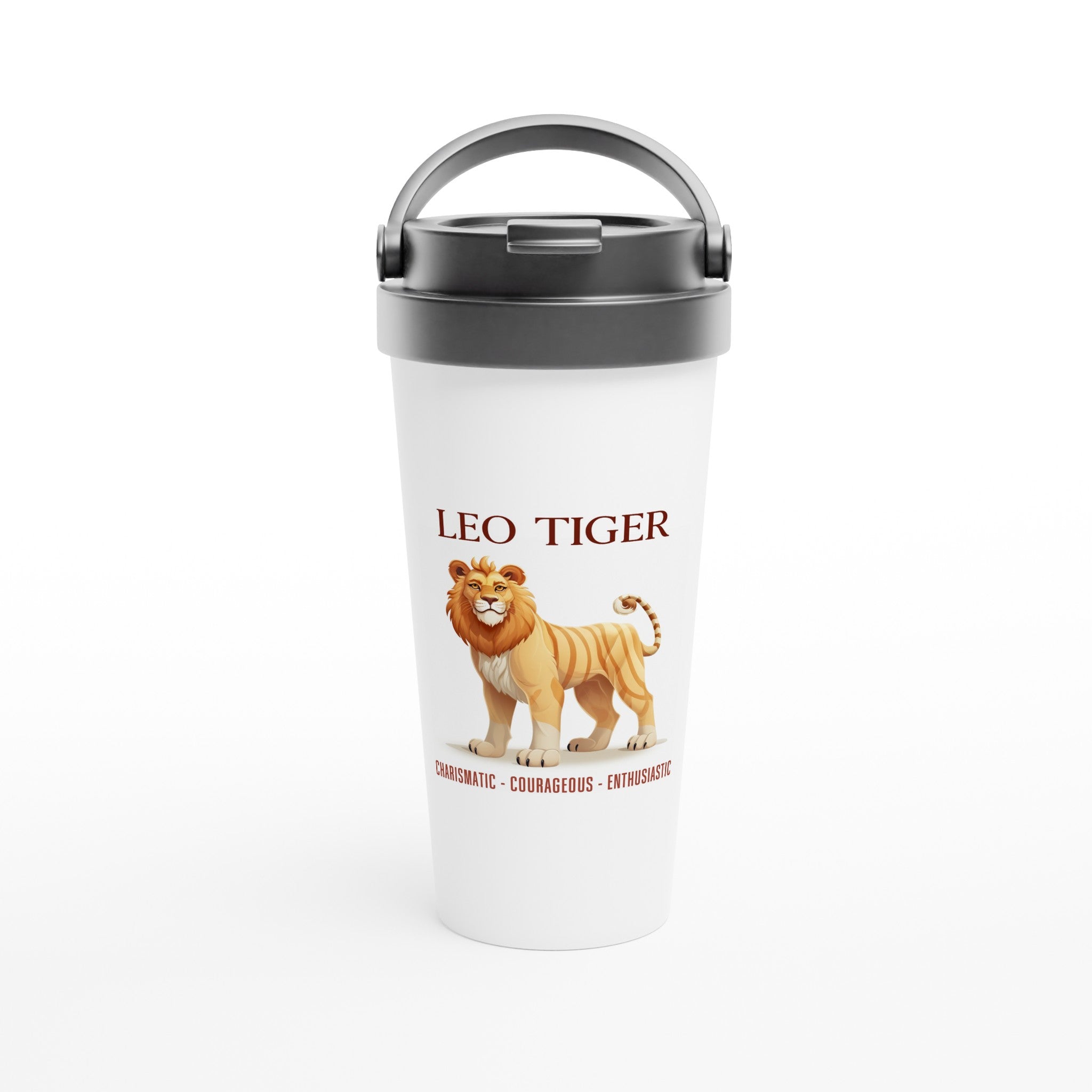 Leo Tiger (F) Stainless Steel Travel Mug