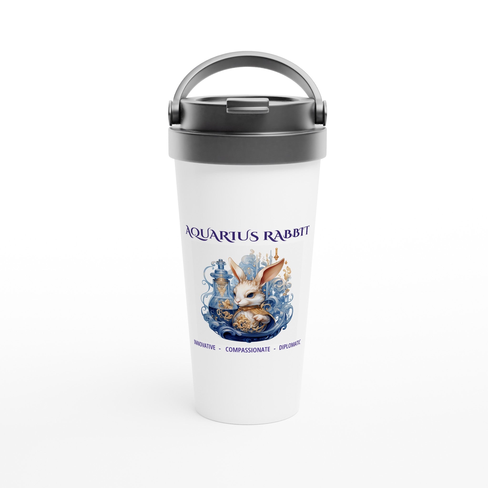 Aquarius Rabbit Stainless Steel Travel Mug