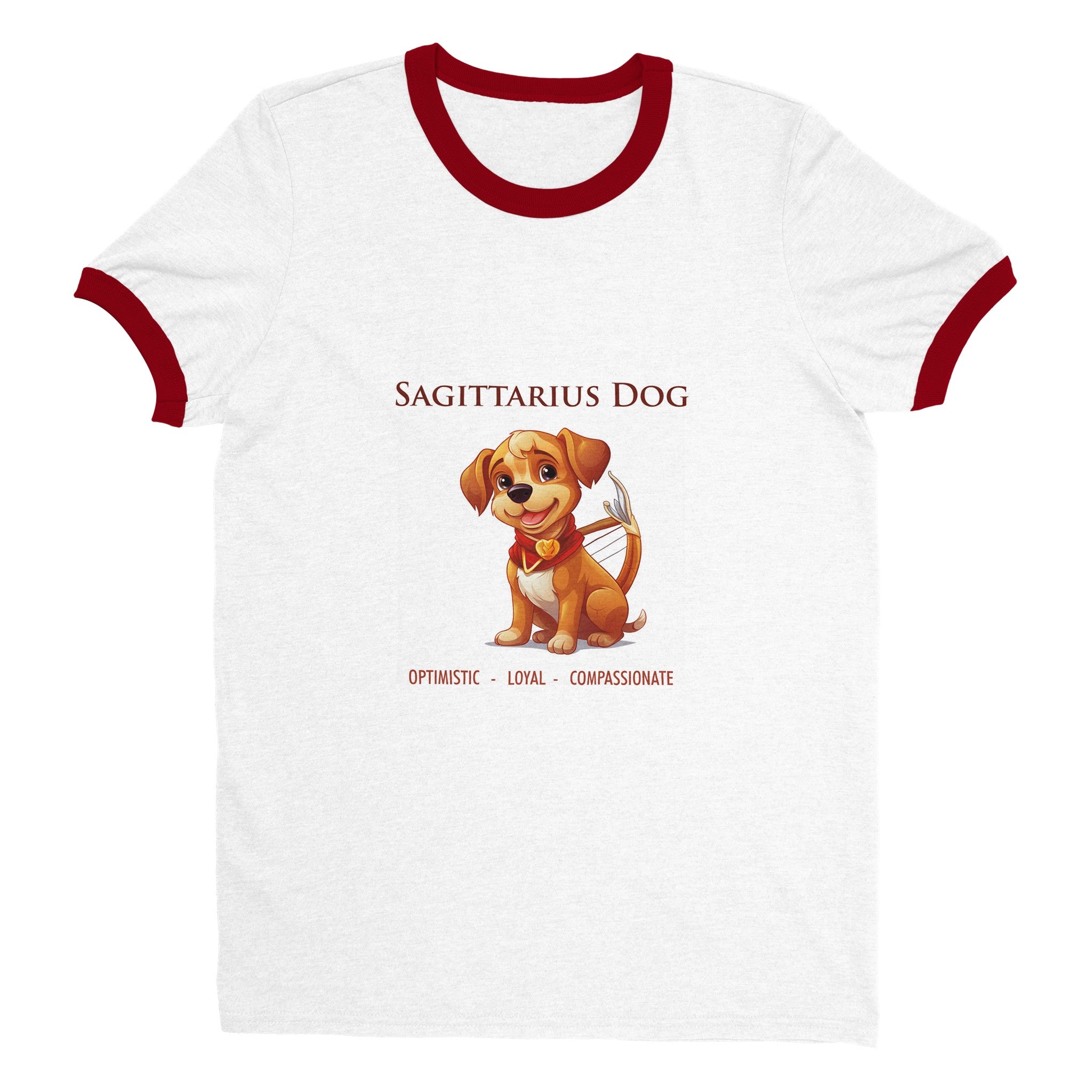 Sagittarius Dog Unisex Ringer T-shirt