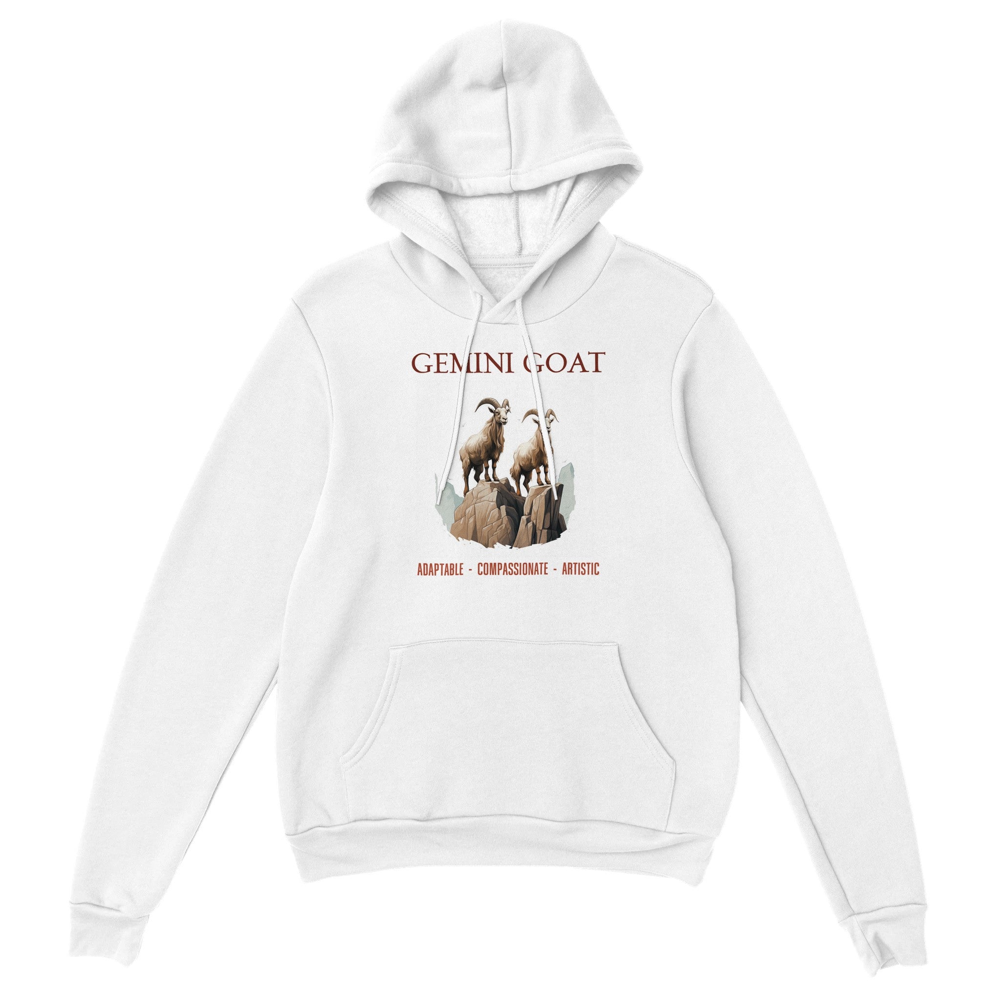 Gemini Goat (2) Premium Unisex Pullover Hoodie