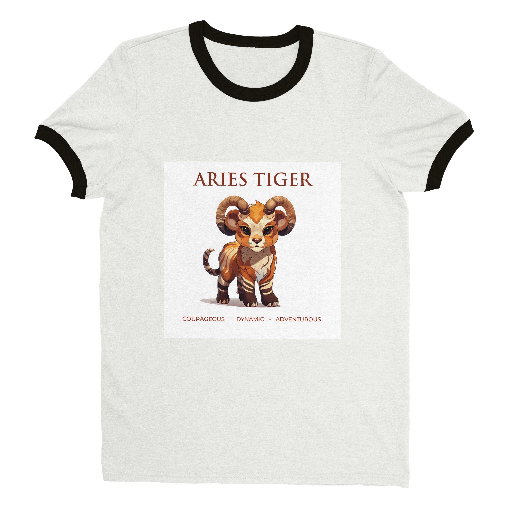 Aries Tiger Unisex Ringer T-shirt