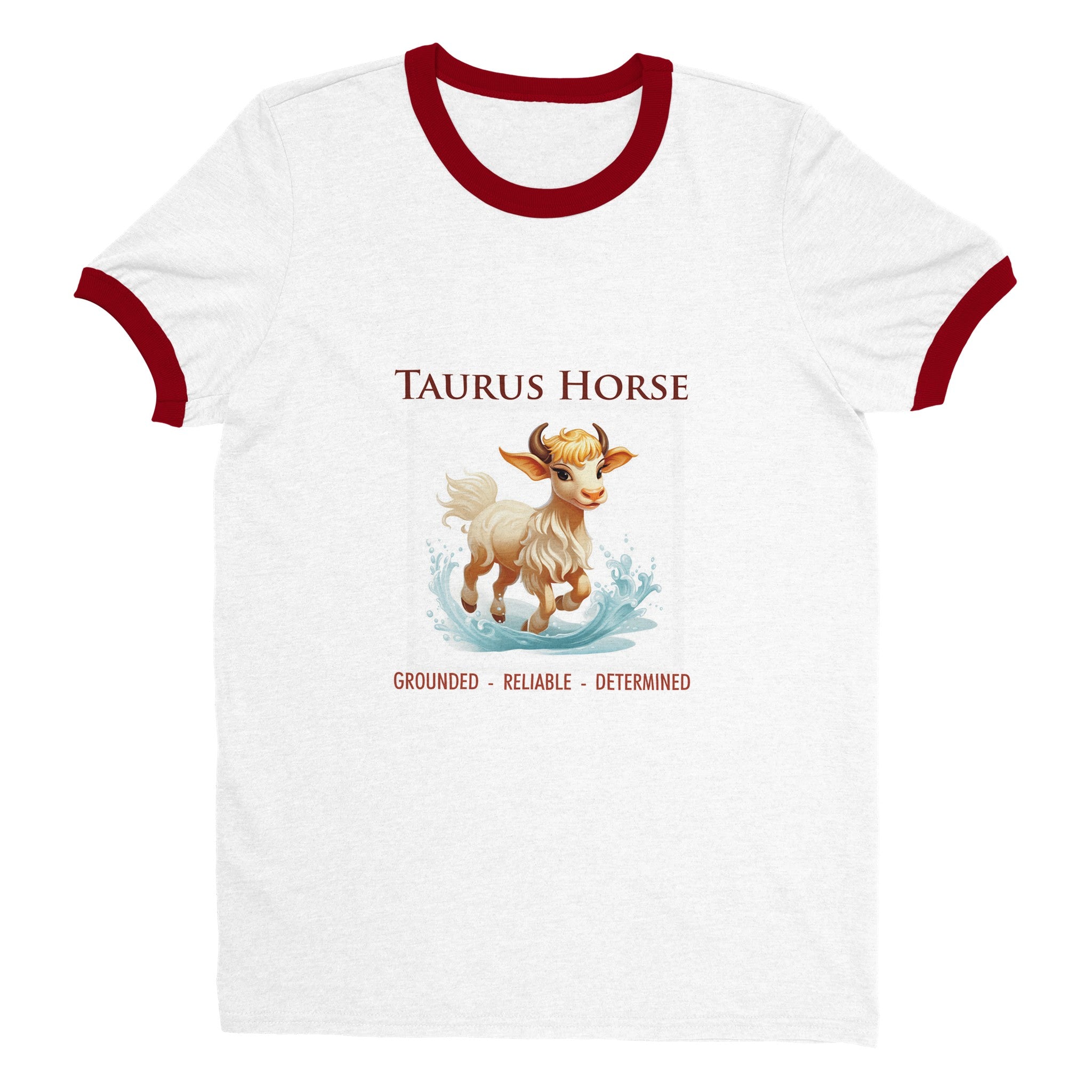 Taurus Horse Unisex Ringer T-shirt