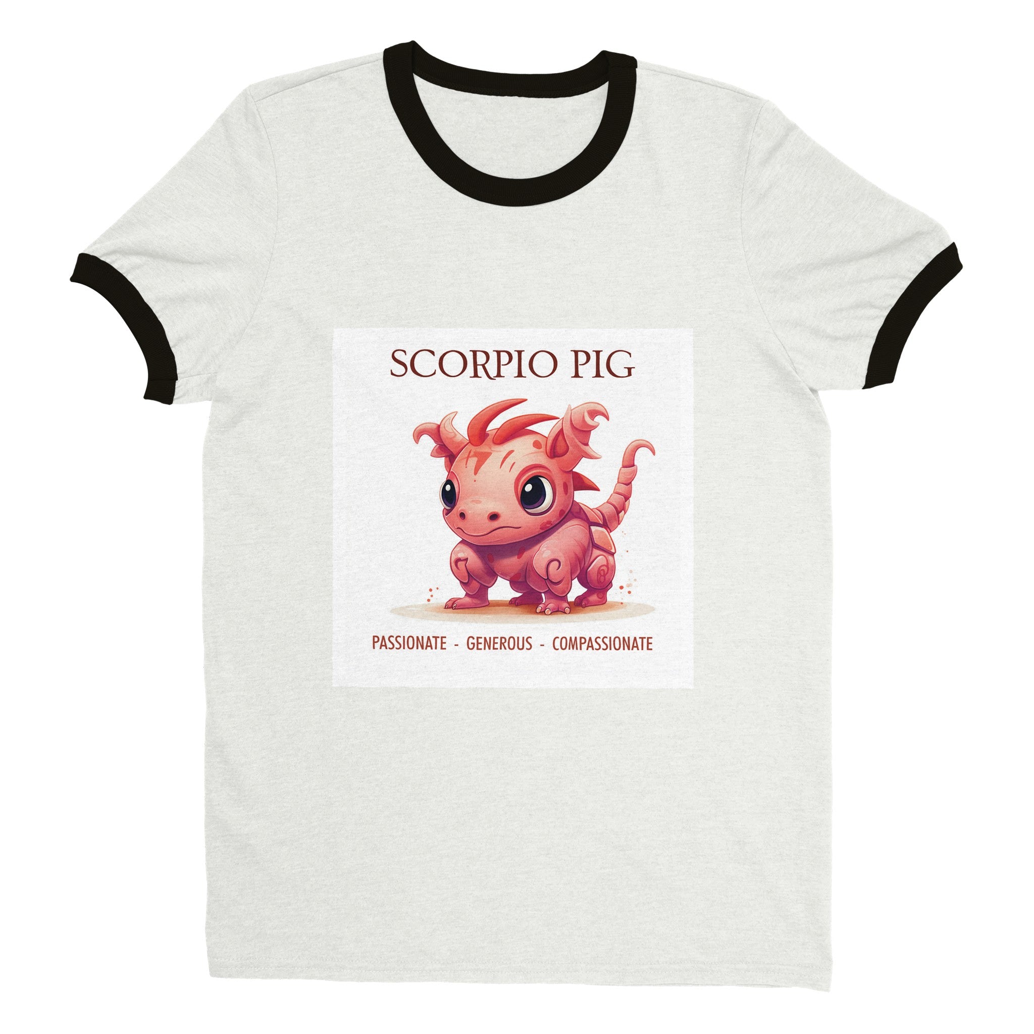 Scorpio Pig Unisex Ringer T-shirt