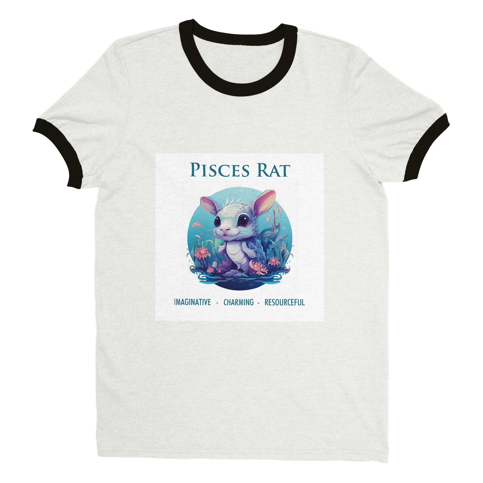 Pisces Rat Unisex Ringer T-shirt