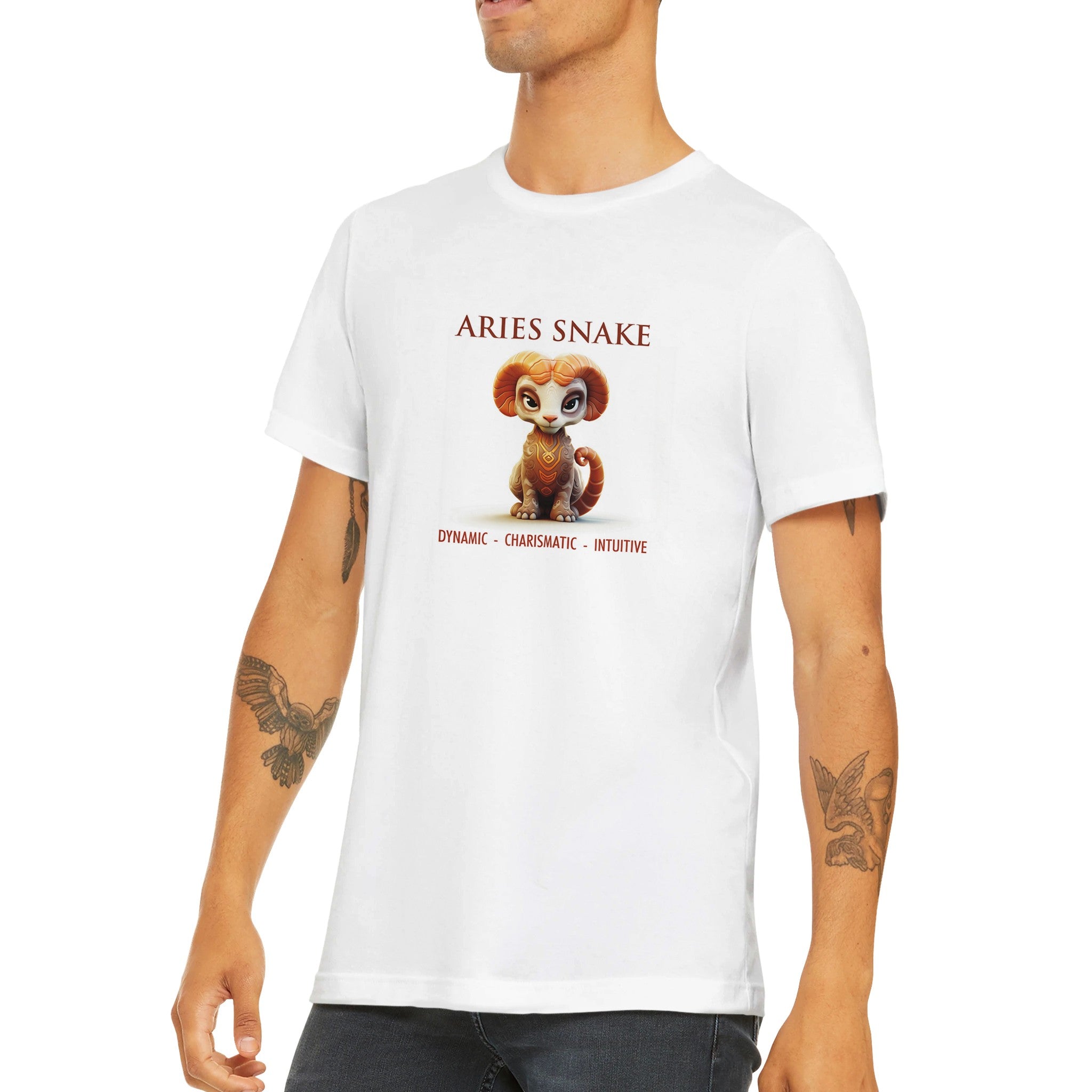 Aries Snake Premium Unisex Crewneck T-shirt