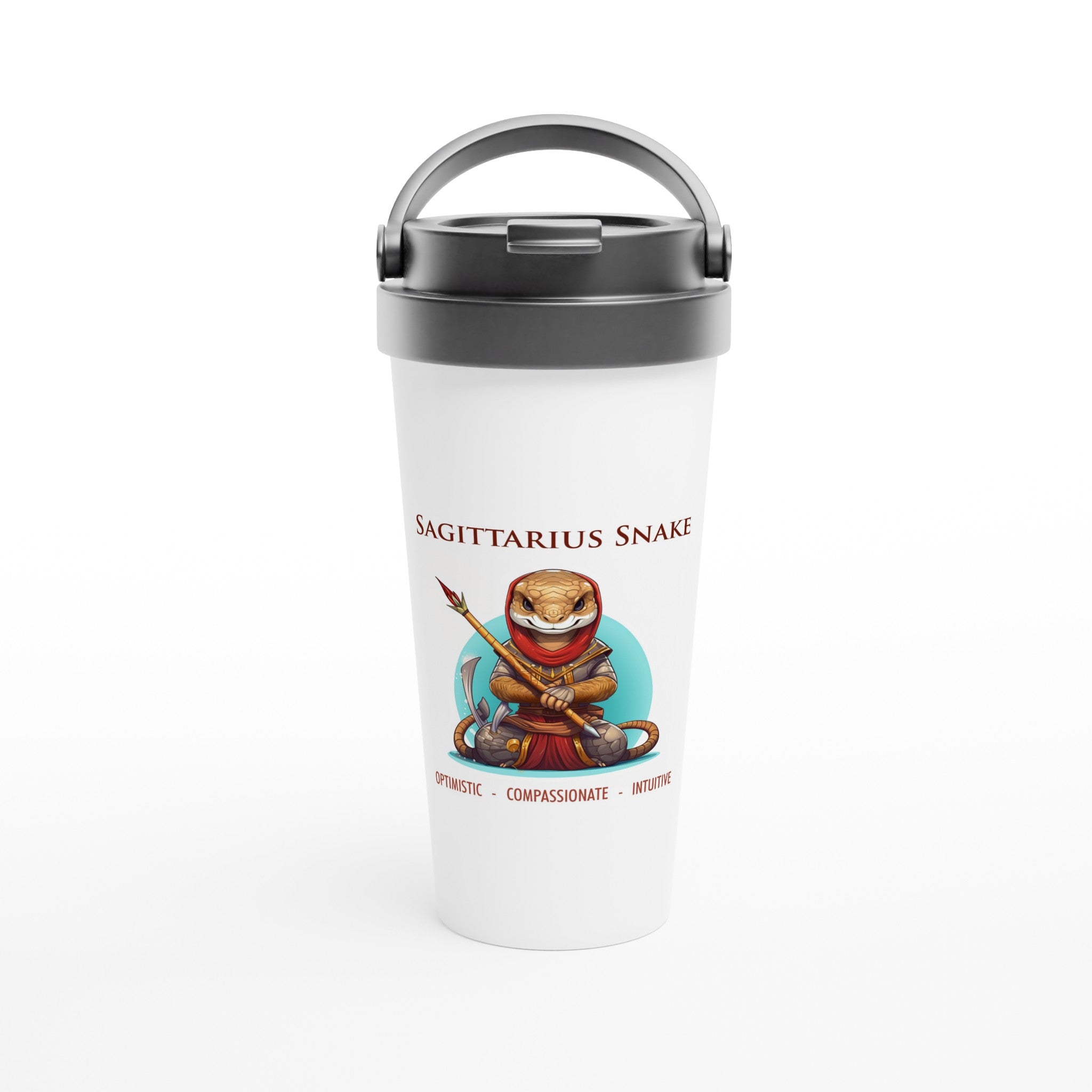 Sagittarius Snake i Stainless Steel Travel Mug