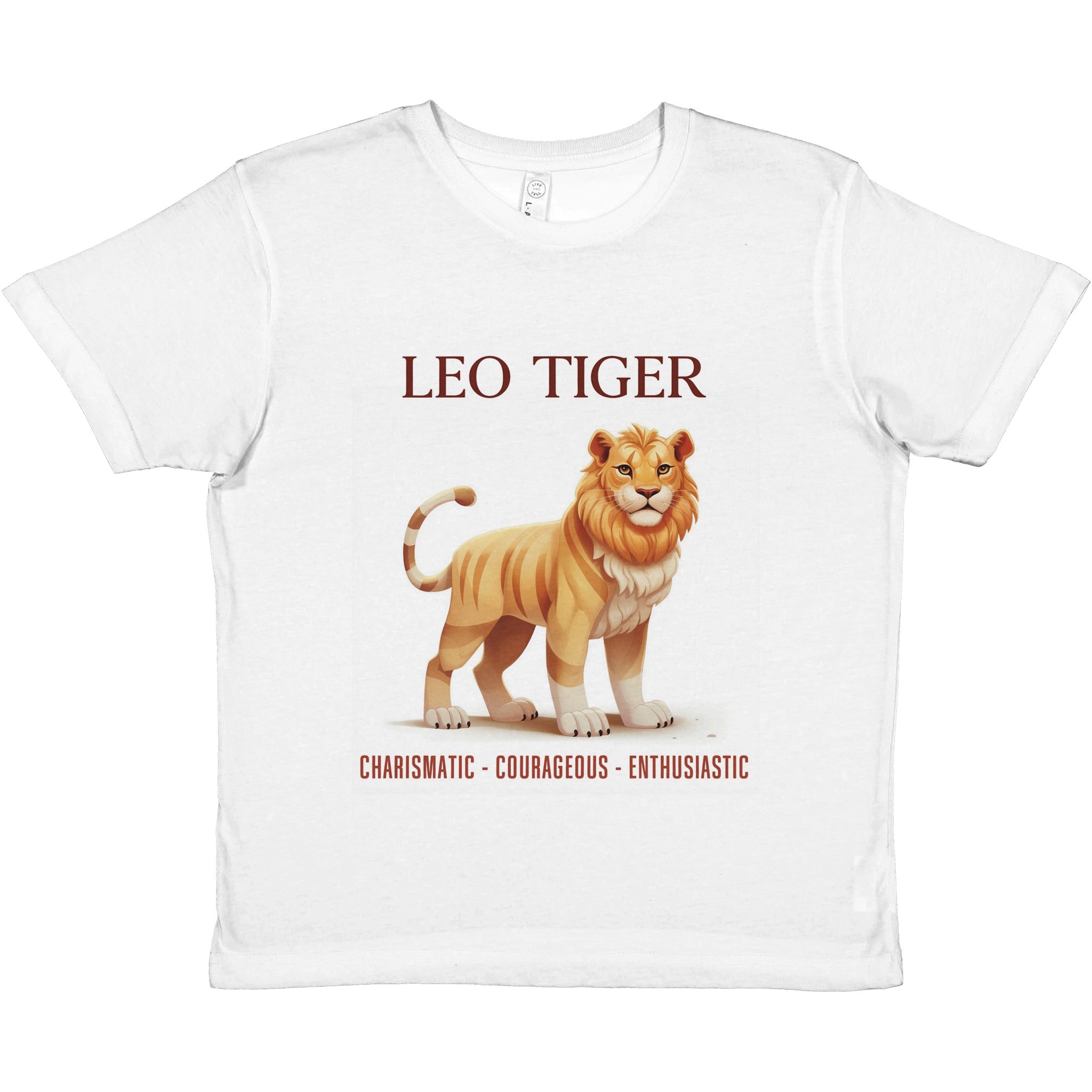 Leo Tiger (M) Premium Kids Crewneck T-shirt