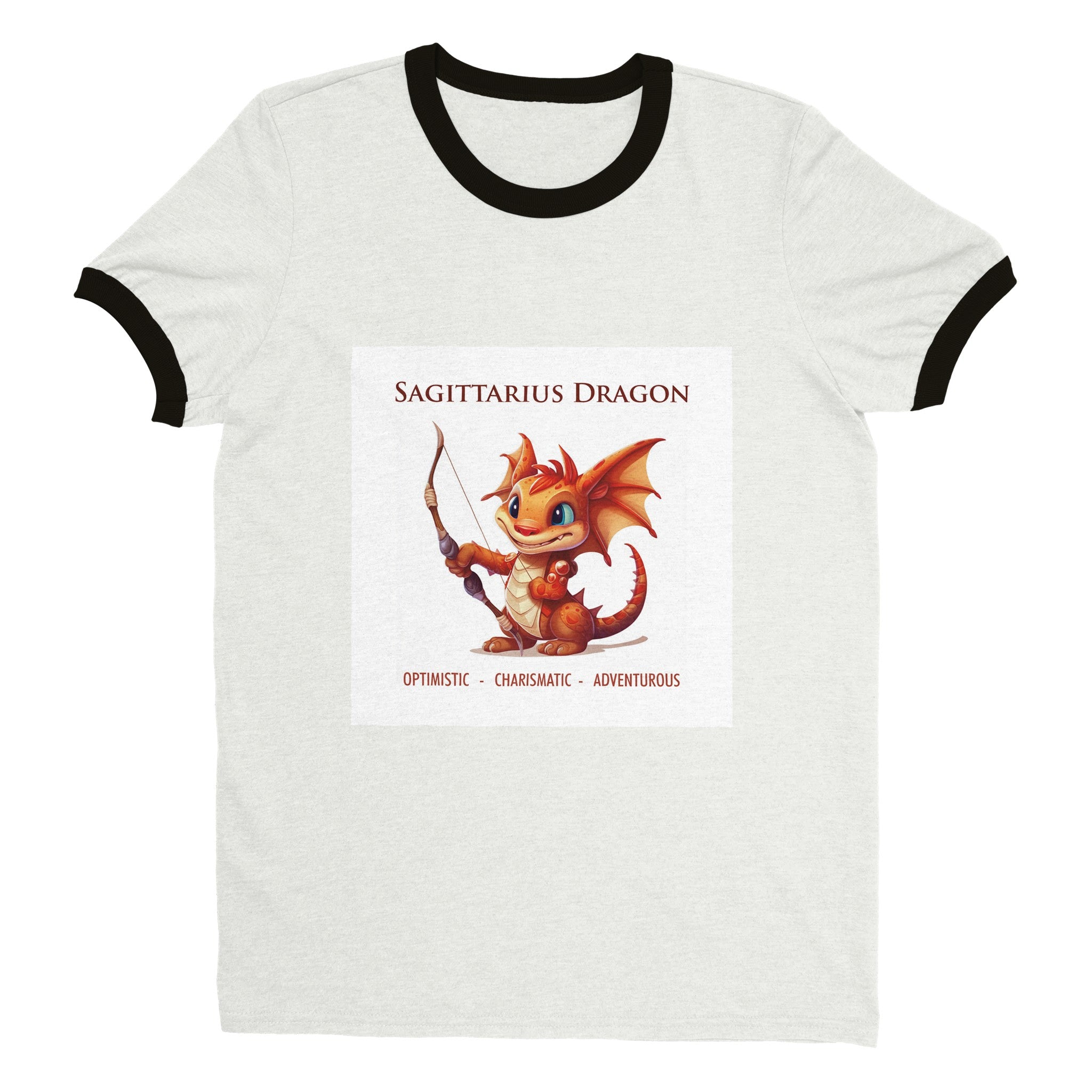 Sagittarius Dragon Unisex Ringer T-shirt