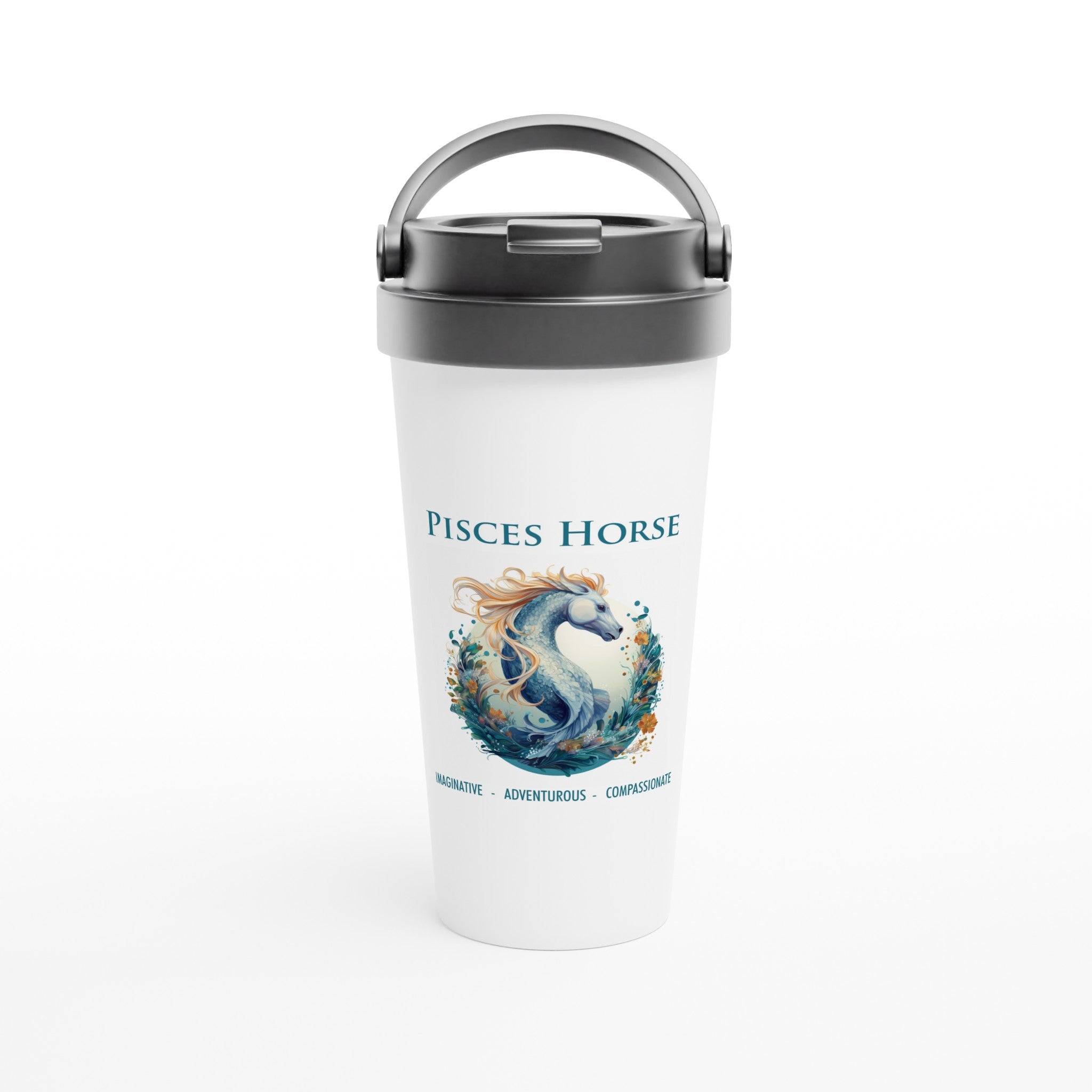 Pisces Horse Stainless Steel Travel Mug